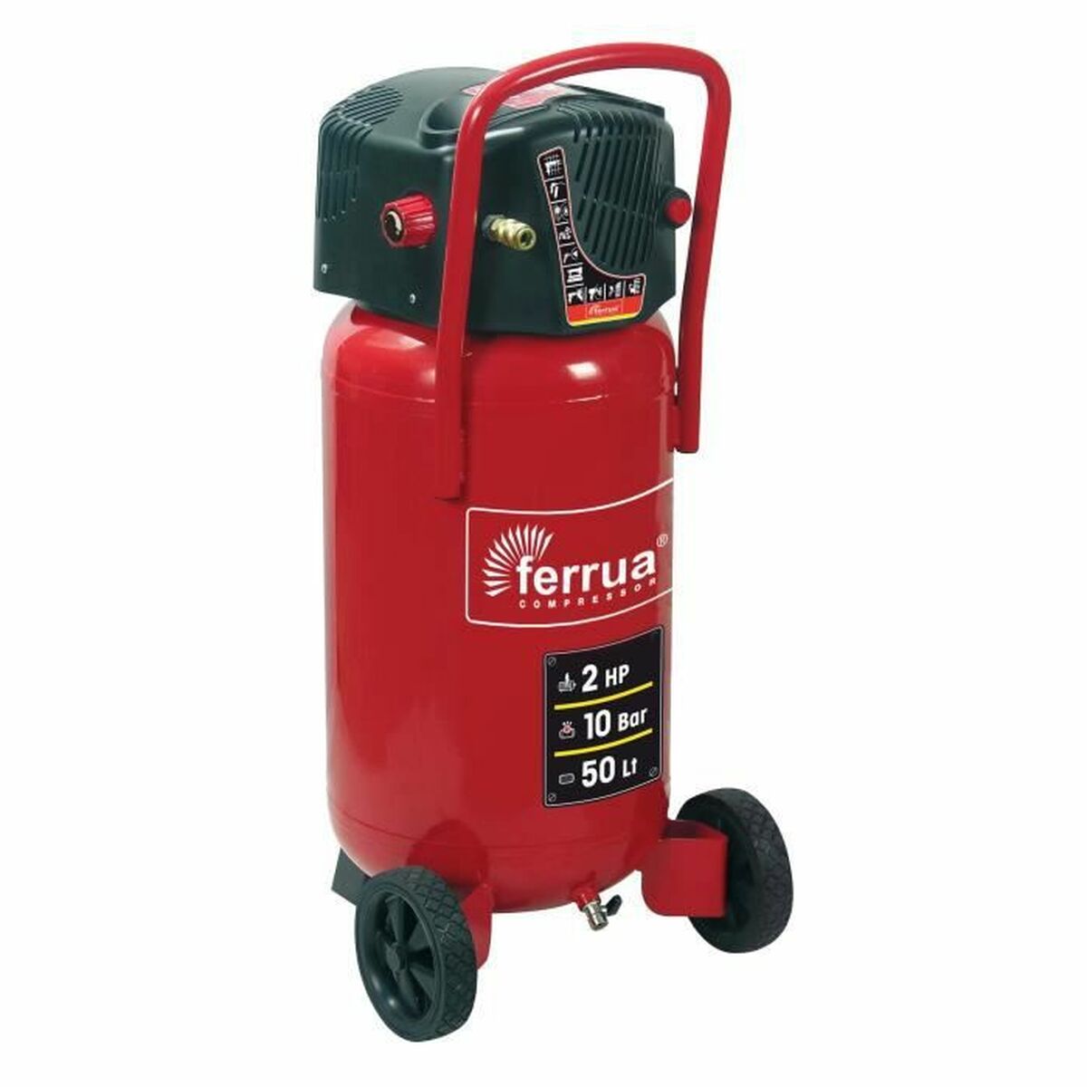 Ferrua 425089 Air Compressor Vertical 1500 W 10 bar 50 L