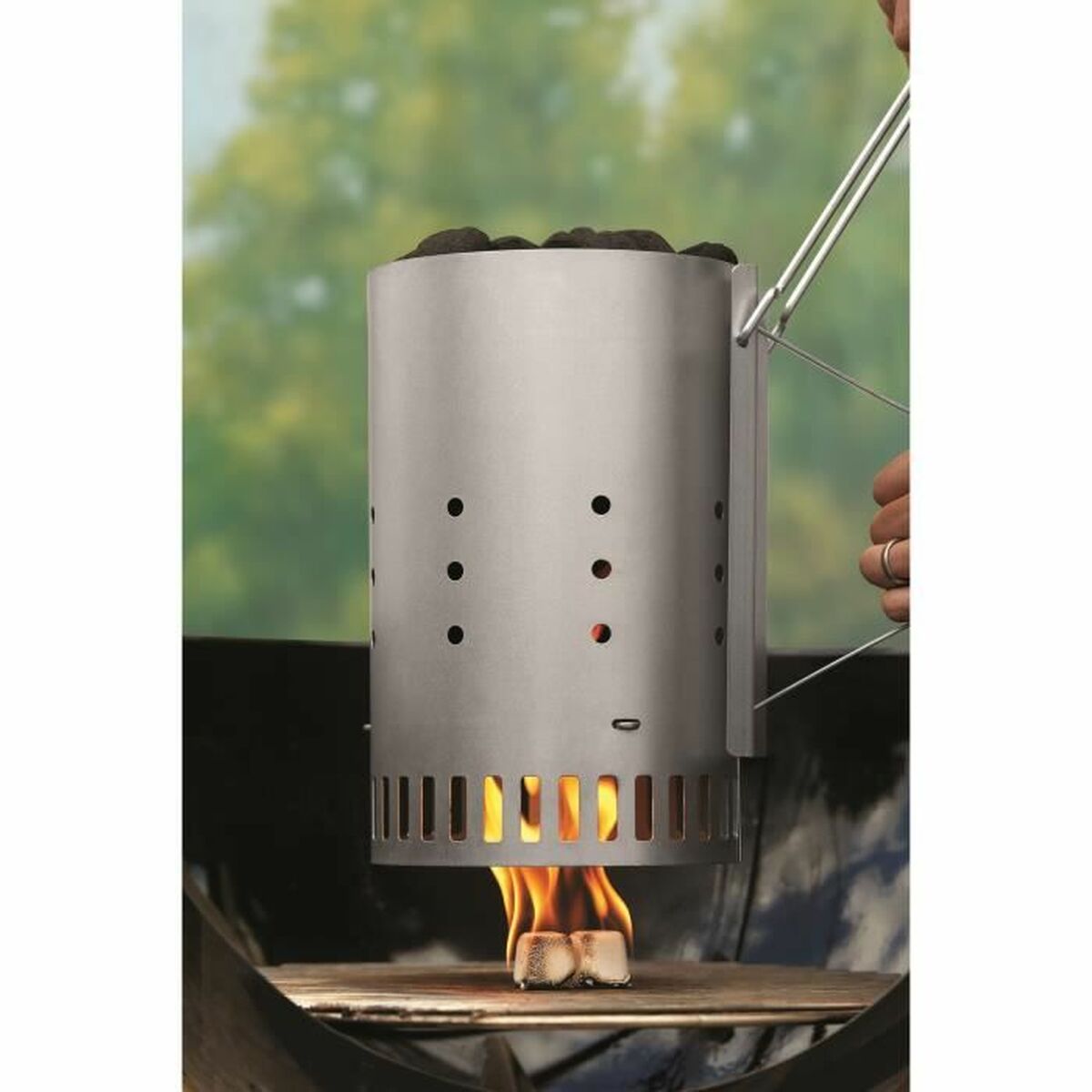 Fireplace for barbecue lighting Weber 7416 Aluminum-4