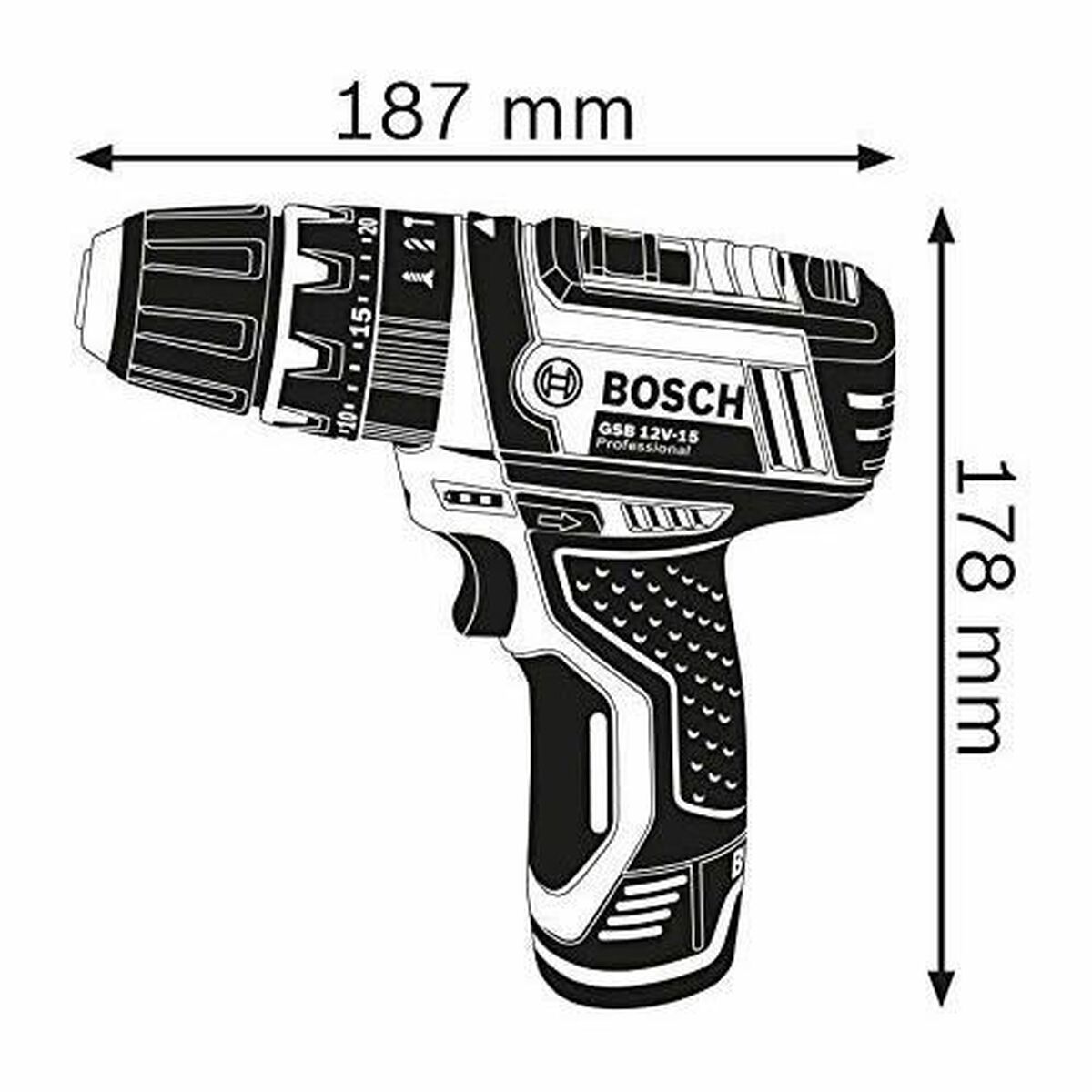 BOSCH GSB 12V-15 Professional 12 V rock drill-4