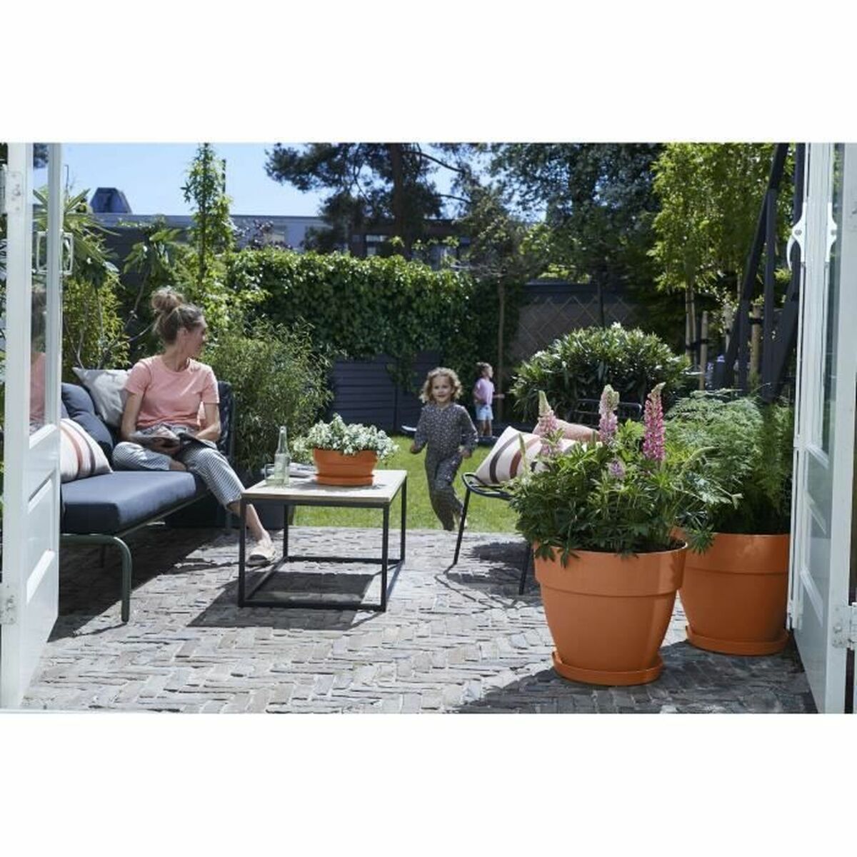 Can Elho Ø 47 cm Round Anthracite Plastic-4