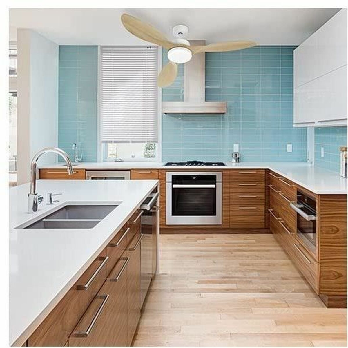 Потолочный вентилятор со светом FARELEK Ø 137 cm 100 W Белый-2