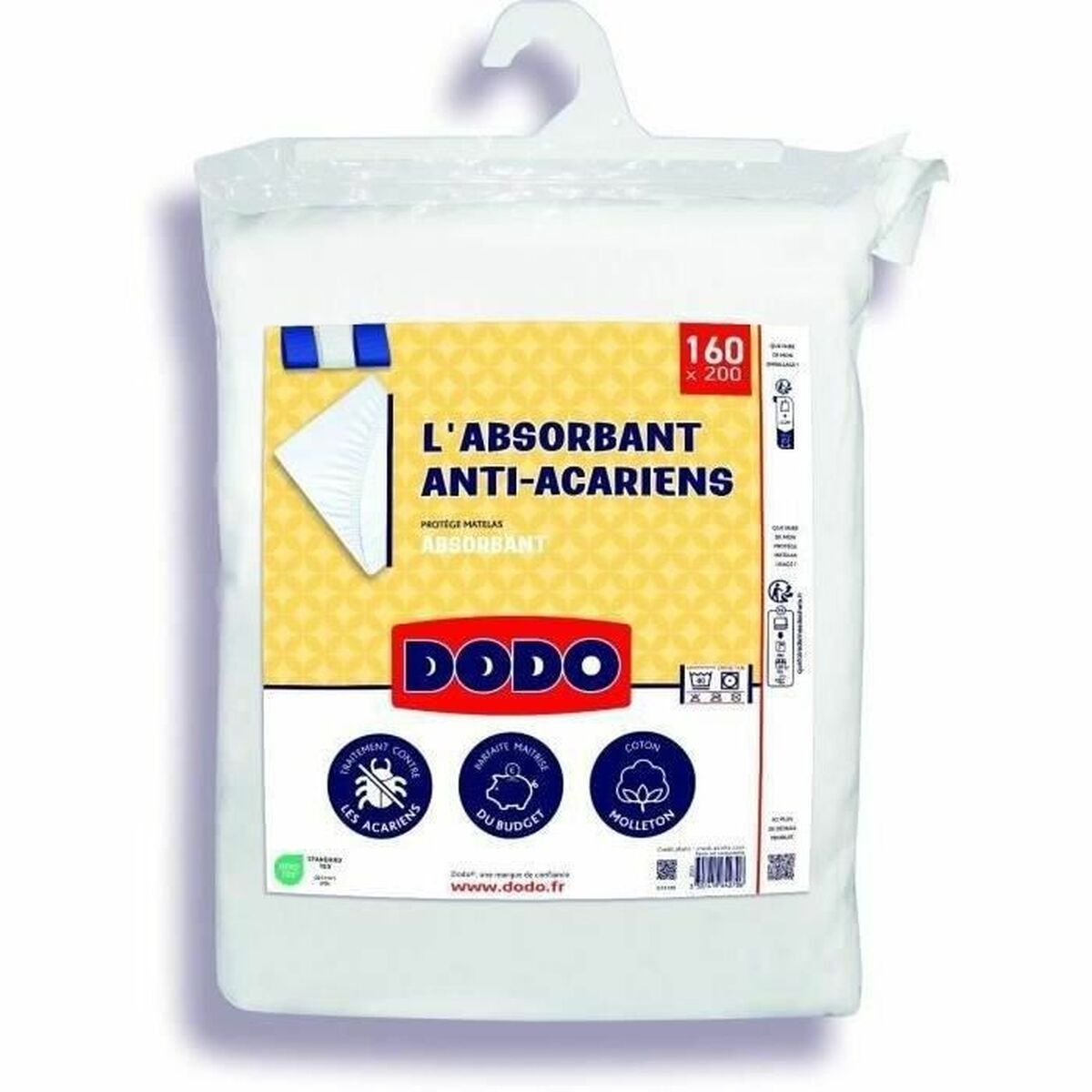 DODO White 160 x 200 cm Protective Mattress