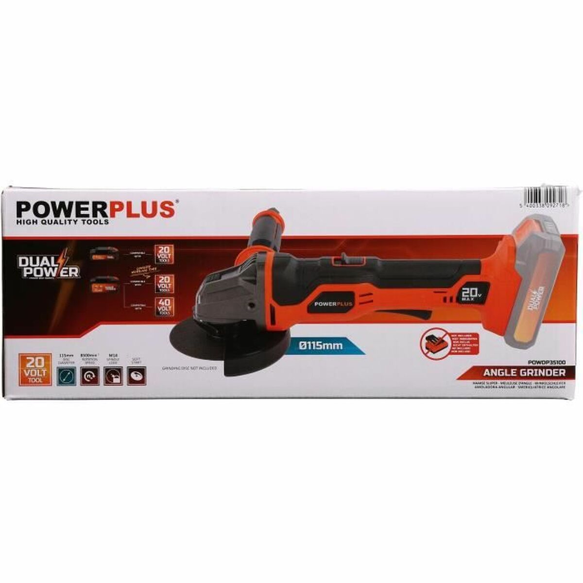 Powerplus Powdp35100 20 V Ø 115 mm angle grinder-2