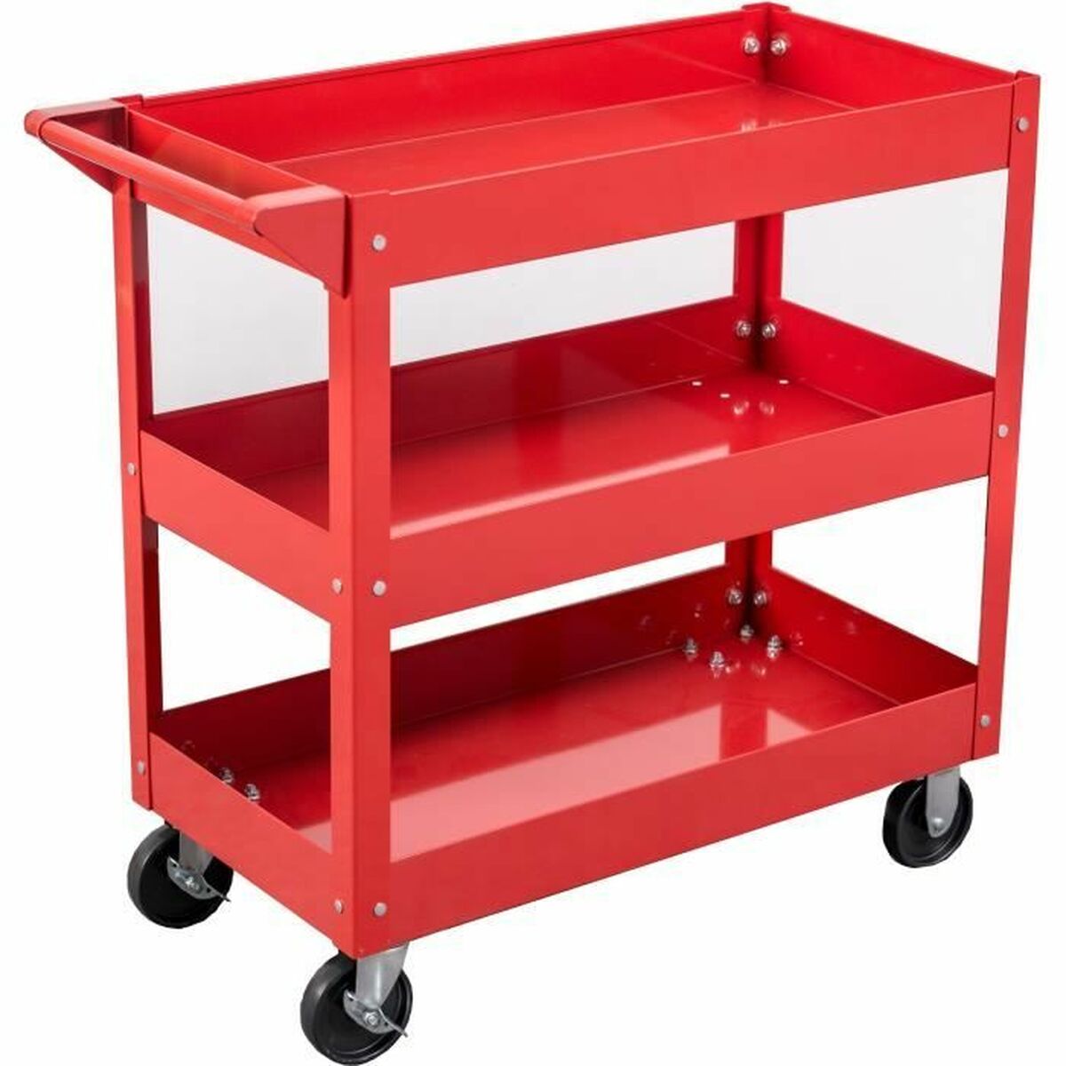 Domac Tool Cart Red 3 Shelves-3