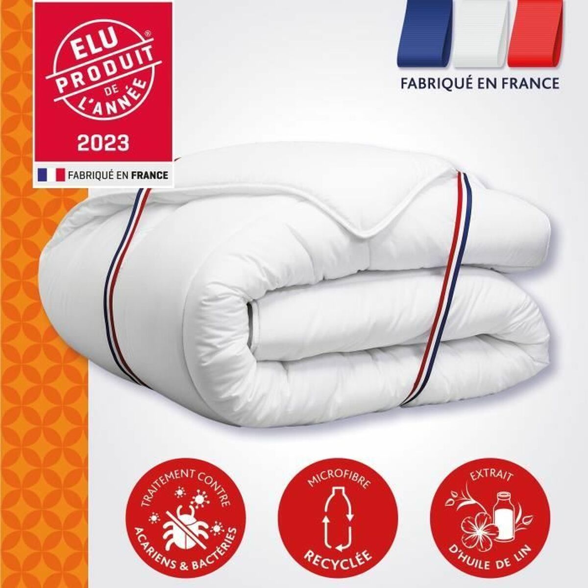 Скандинавское наполнение DODO Champs de Lin 240 x 260 cm Белый 450 g/m²-3
