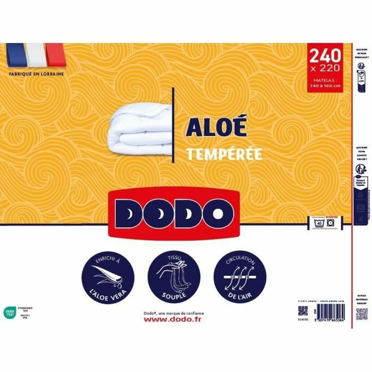 Скандинавское наполнение DODO Aloe Белый 300 g/m² 220 x 240 cm (Двуспальная кровать)-2