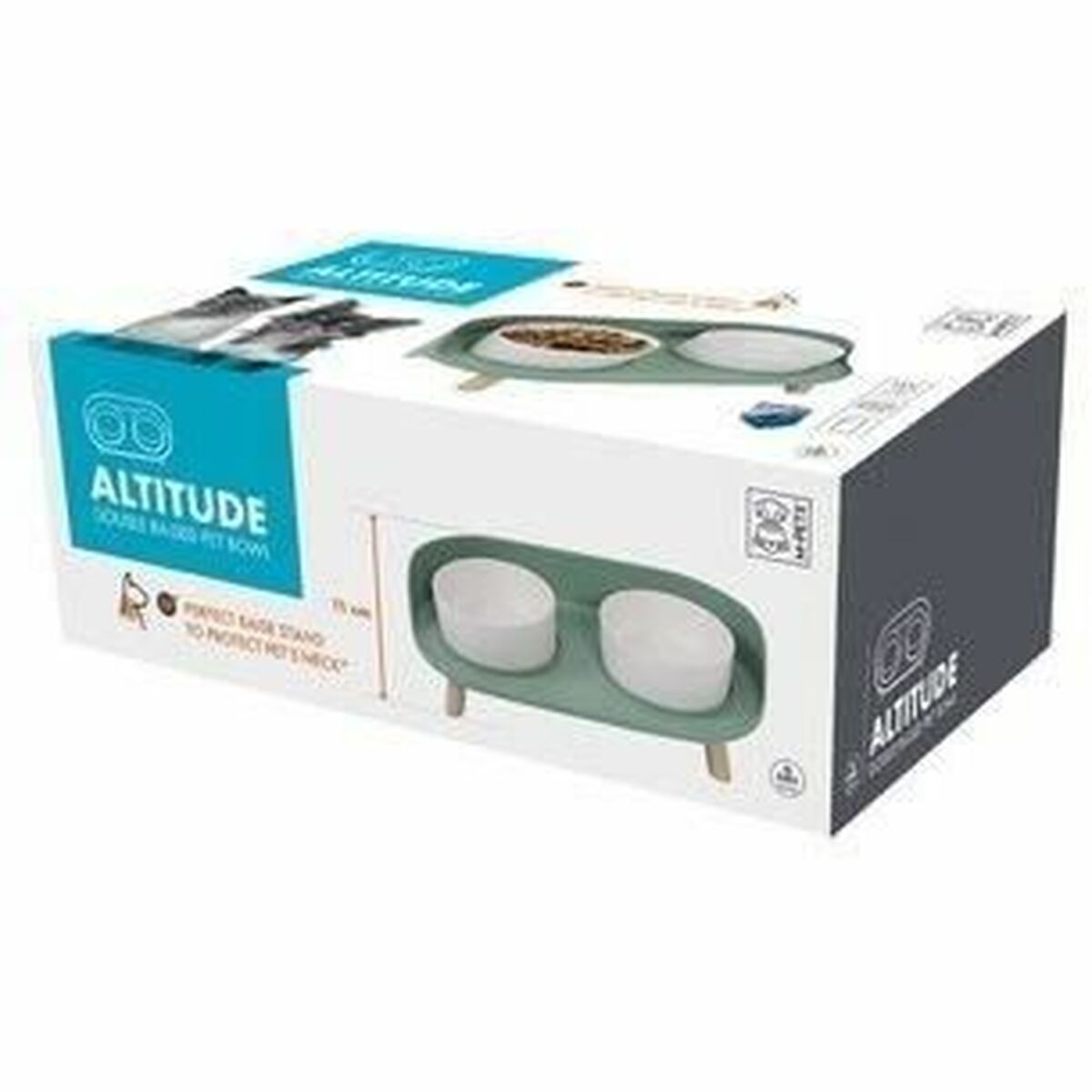 Alimentador para perros MPETS Altitude Doble acero inoxidable 50 ml-2