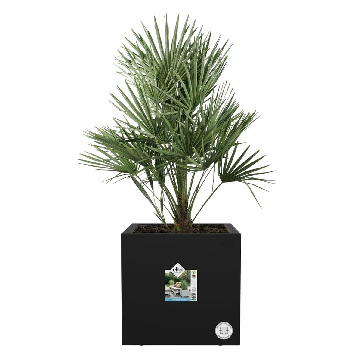 Lata Elho Preto  29 cm Plástico quadrado moderno-3