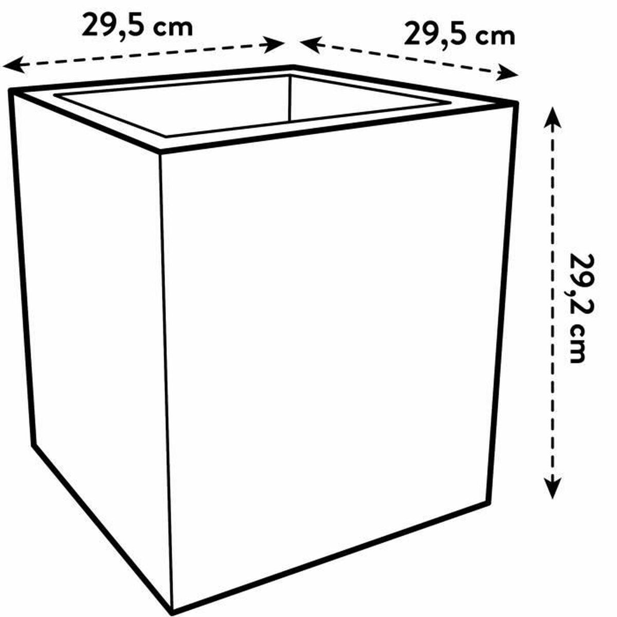 Lata Elho Preto  29 cm Plástico quadrado moderno-4