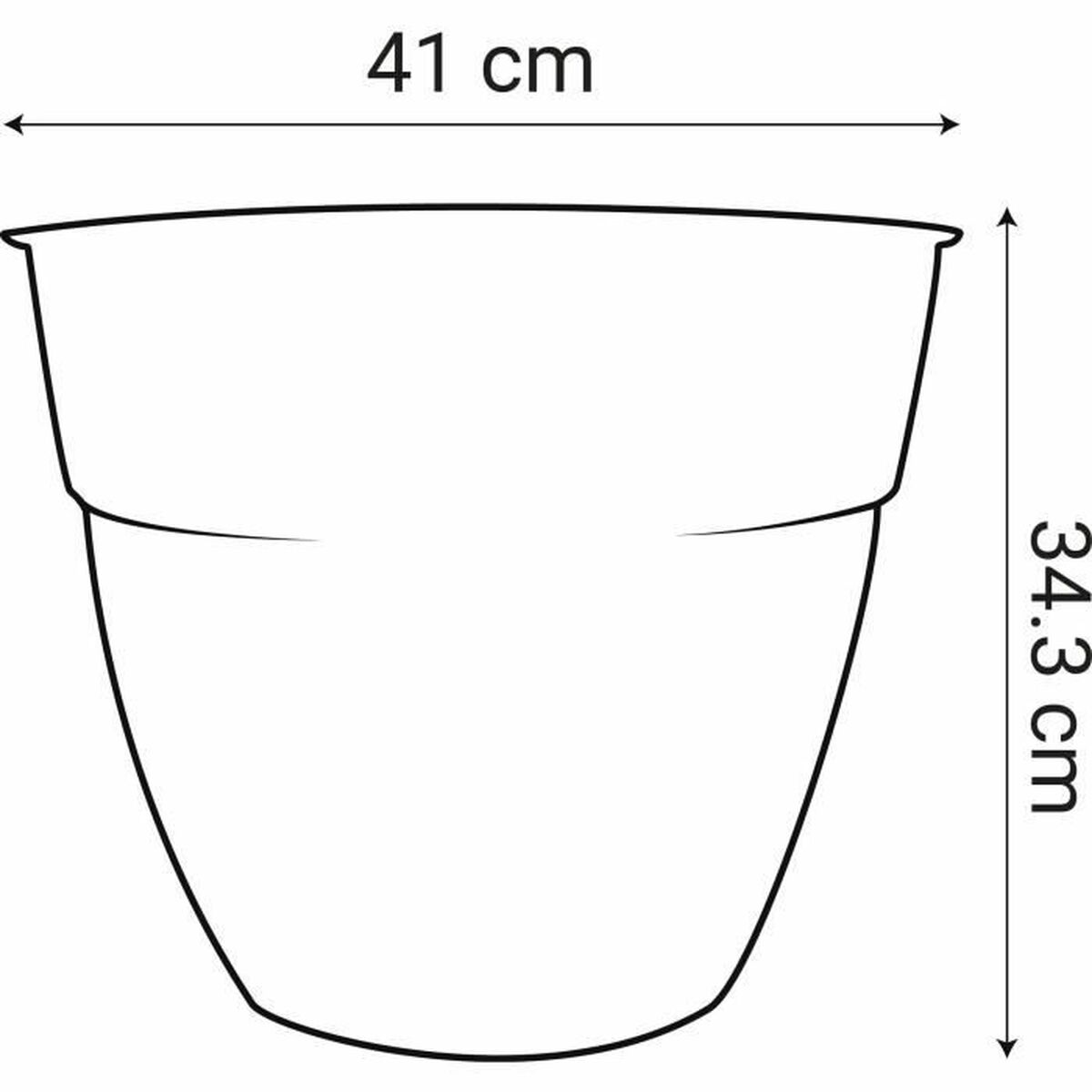 Lata EDA Vermelho escuro de 41 cm Plástico Redondo moderno-2