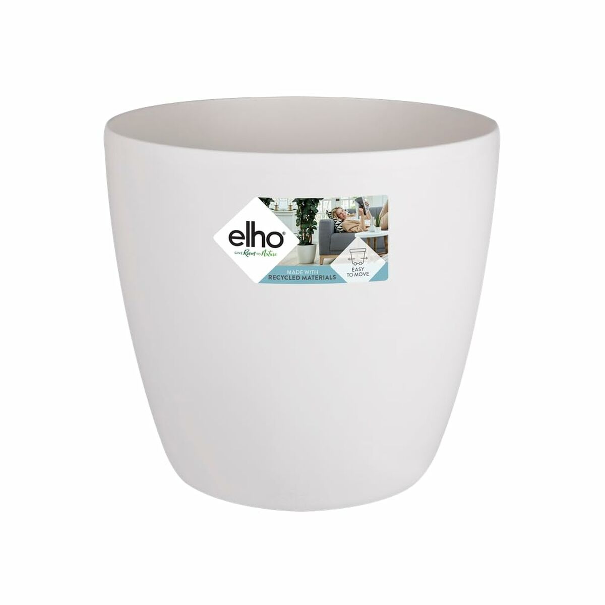 Barattolo Elho  47 cm Bianco Plastica rotonda-2