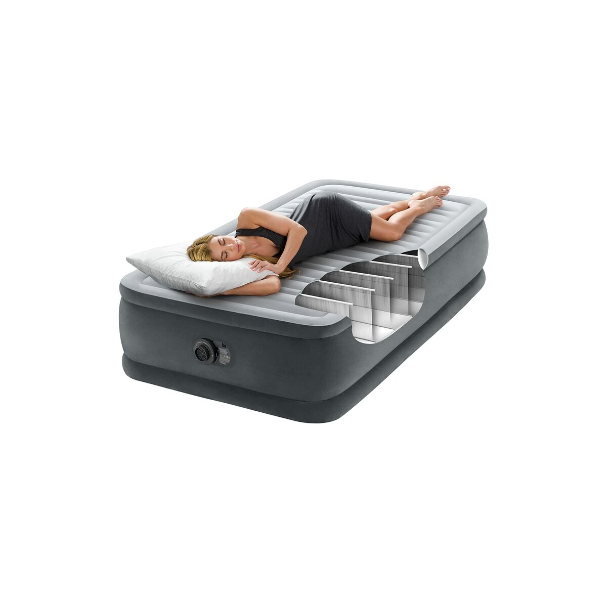 인텍스 팽창 식 침대 99 x 46 x 191 cm-4