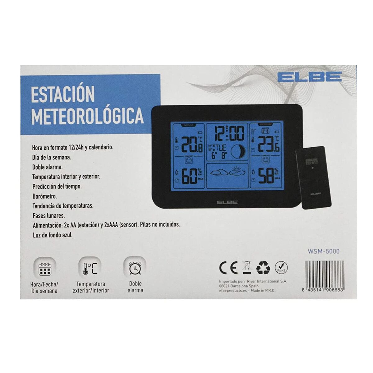 Multifunctional weather station ELBE WSM500 Black-2