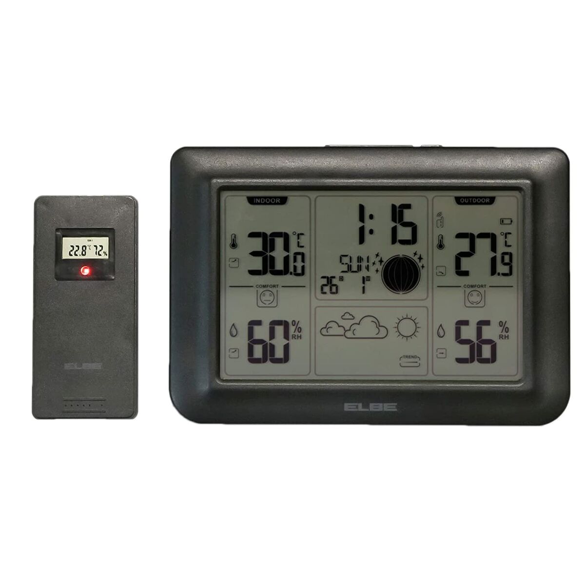 Multifunctional weather station ELBE WSM500 Black-7