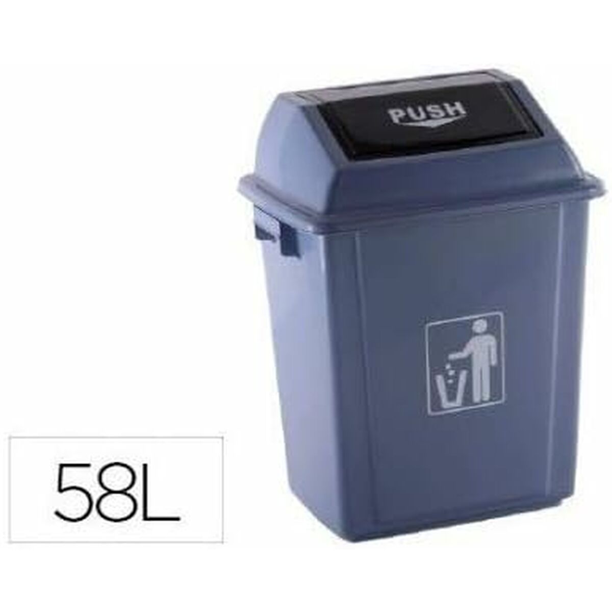 ゴミ箱Q-Connect KF16746グレープラスチック58 L-3