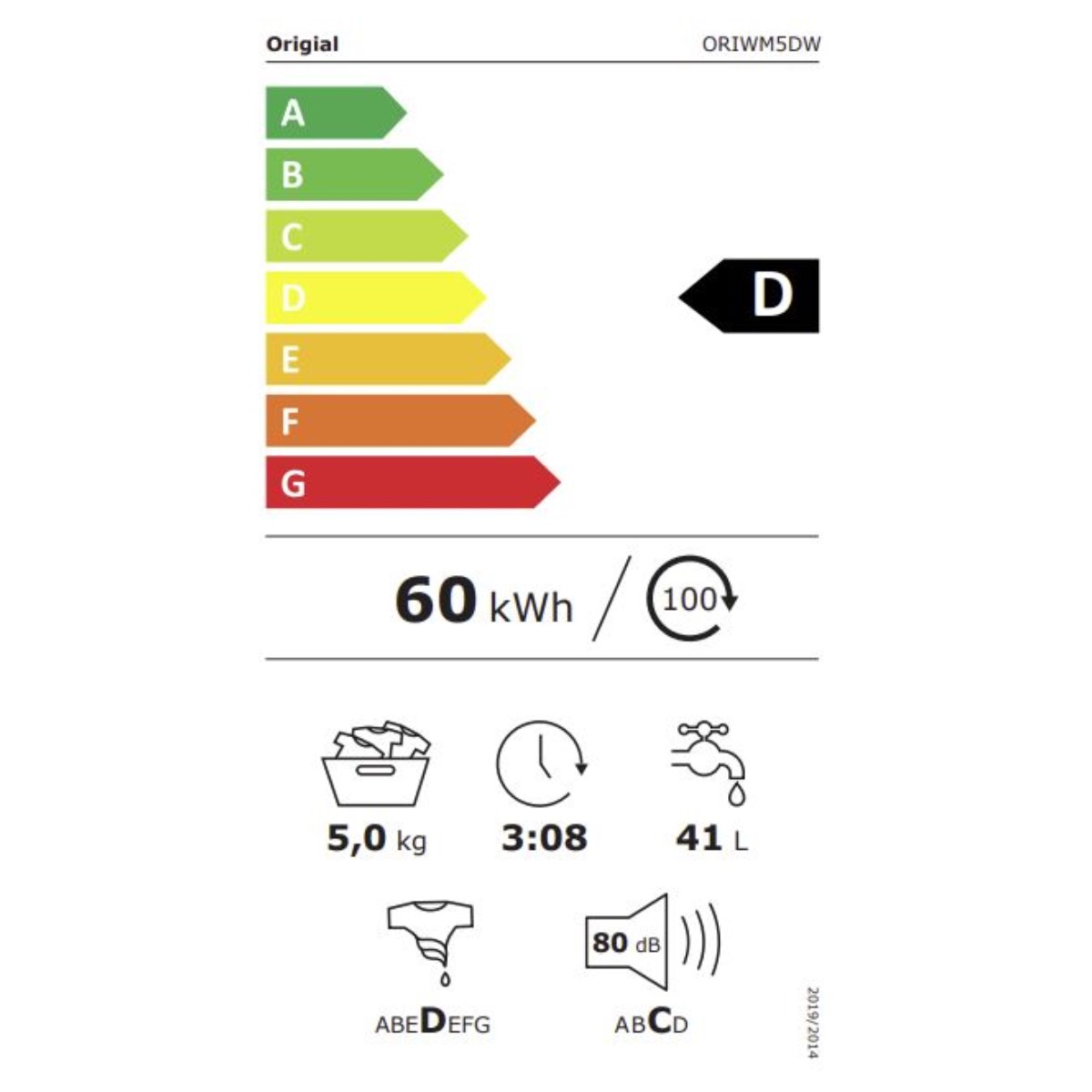 Origial washing machine ORIWM5DW-3