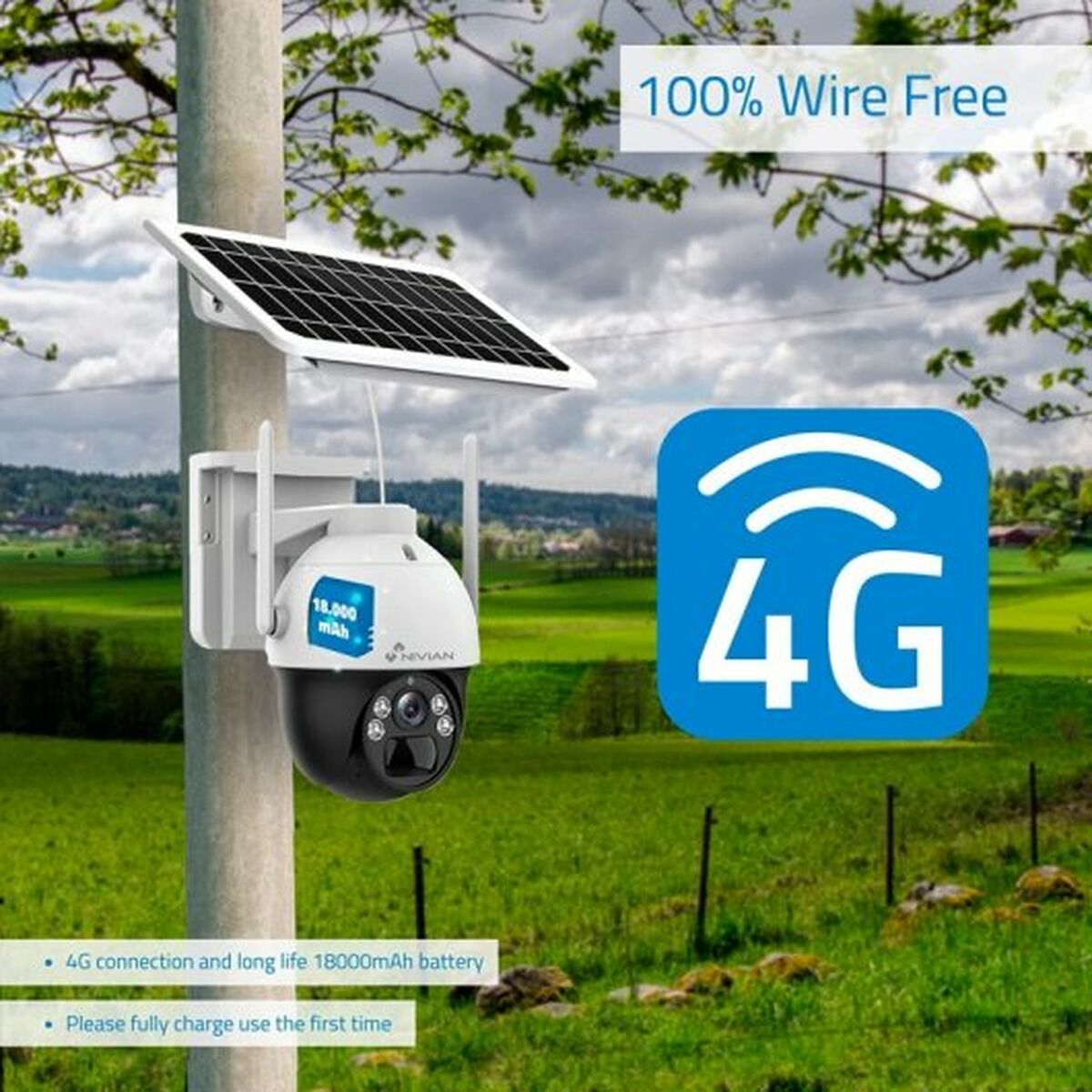 Видеокамера наблюдения Nivian 360º 4G(SIM)-6