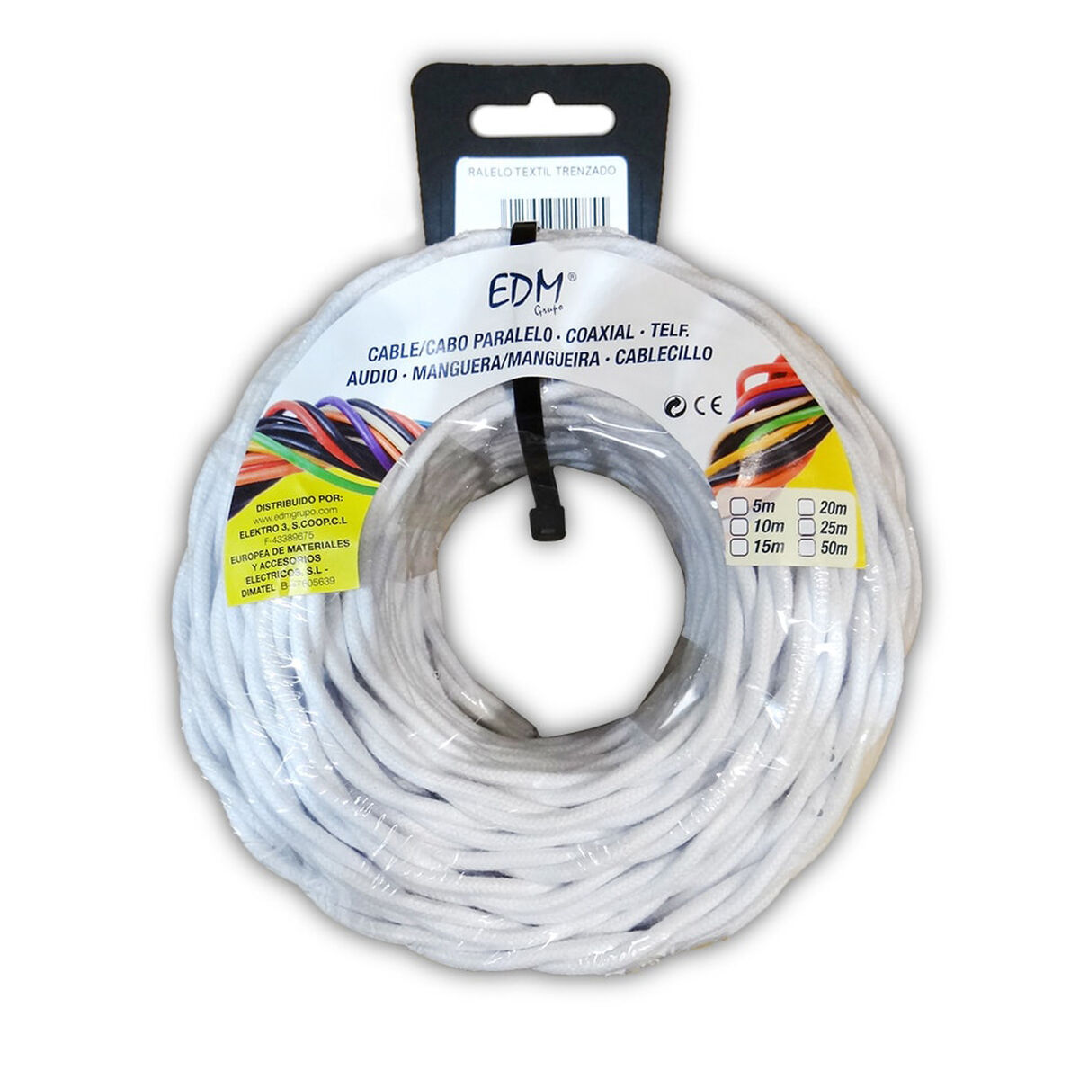 EDM 11990 White 25 m 3 x 2.5 mm