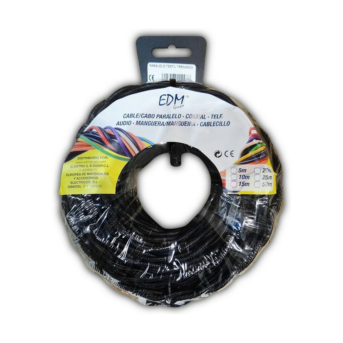 Cable 2 x 1.5 mm Black 25 m