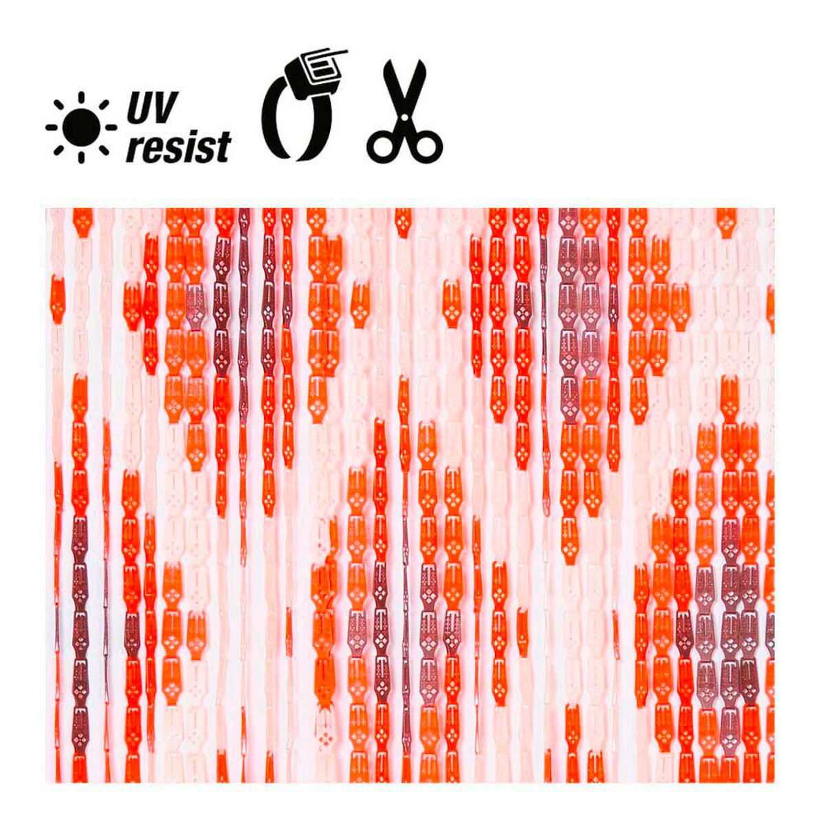 Занавес EDM 90 x 210 cm Оранжевый полипропилен-3