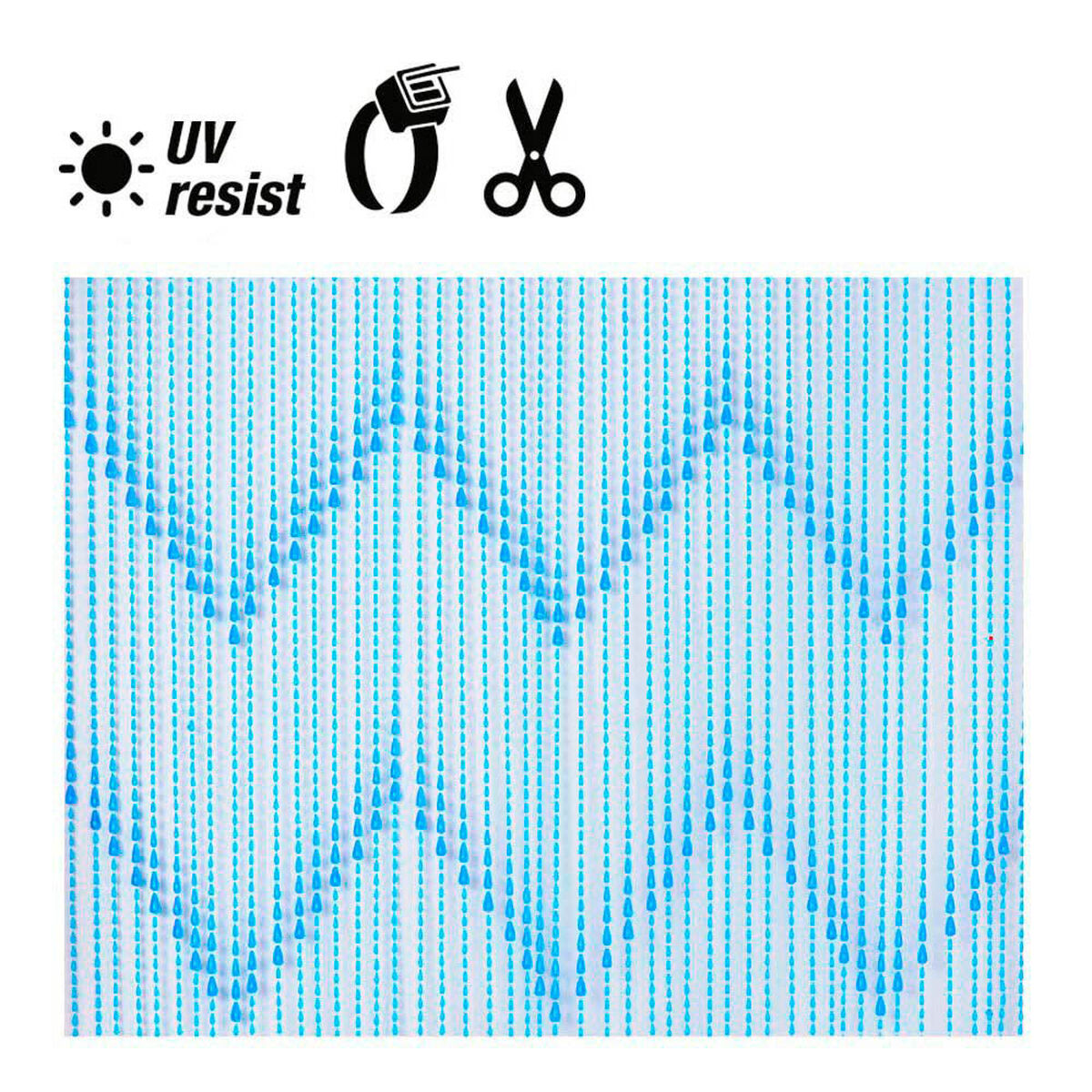 Занавес EDM Синий полипропилен (90 x 200 cm)-3