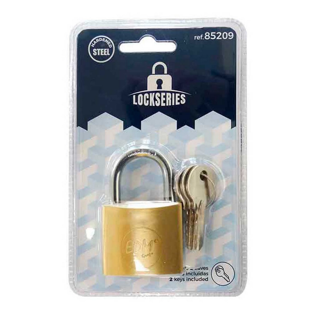 Lock with key EDM Arch Brass (40 x 23 mm)-2
