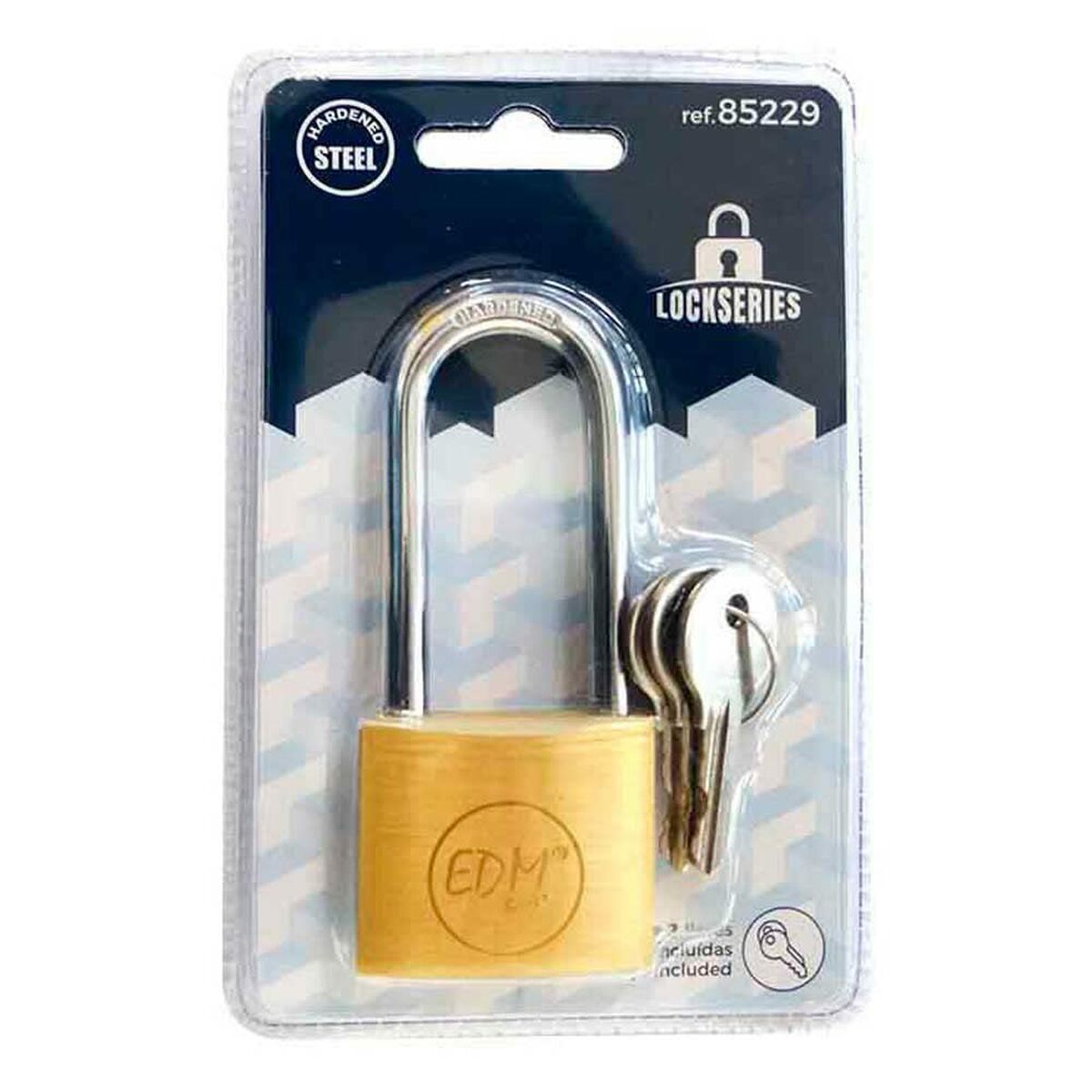 Lock with key EDM Brass-2