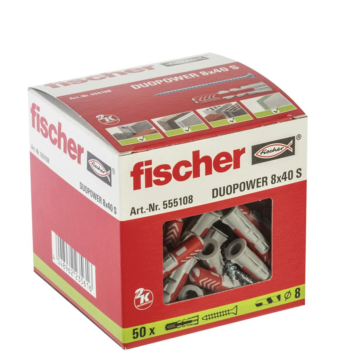 フィッシャーデュオパワー50ダウエルとネジ(5。5 x 50 mm)-7