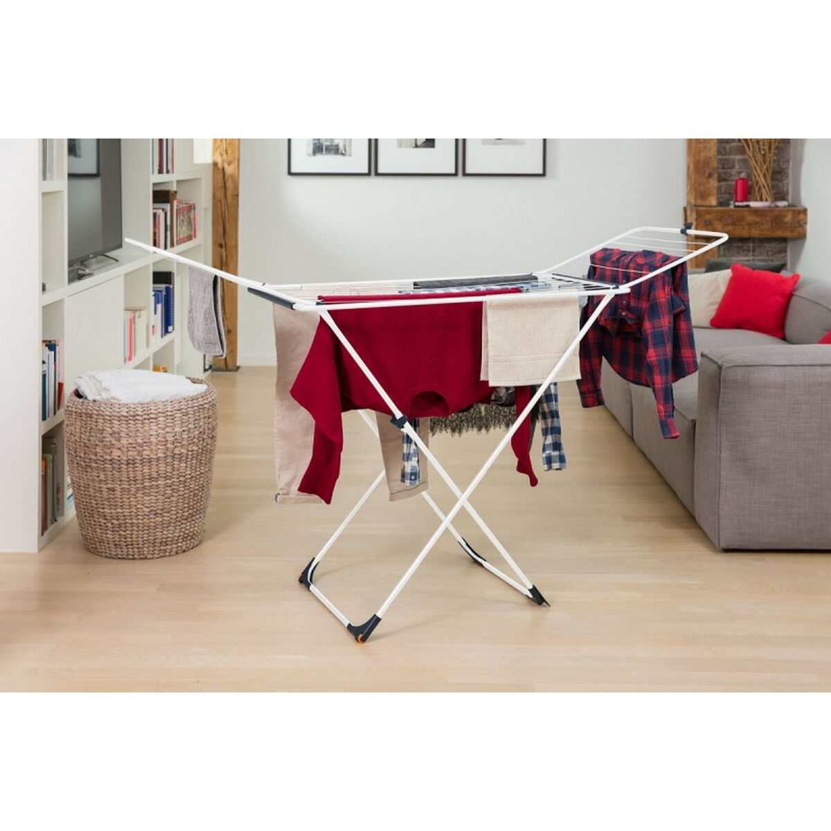 Secador Vileda X-Legs Universal Aço cinza (180 x 55 x 93 cm) (18 m)-3