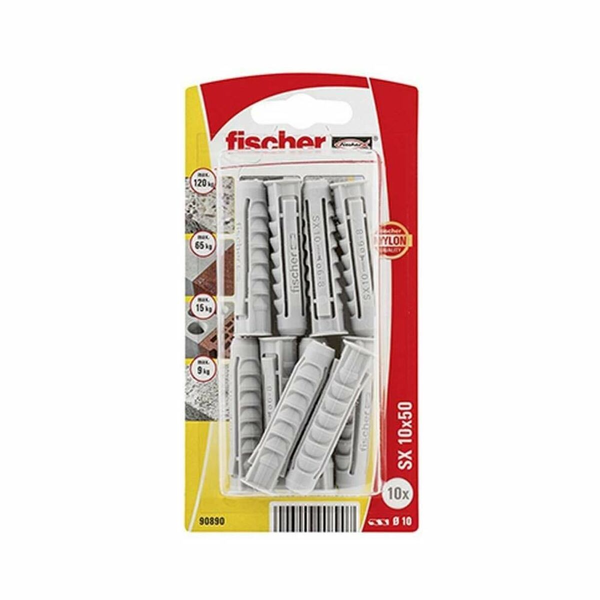 Fischer SX 90890 Çıtçıt Naylon 10 x 50 mm (10 adet)-2