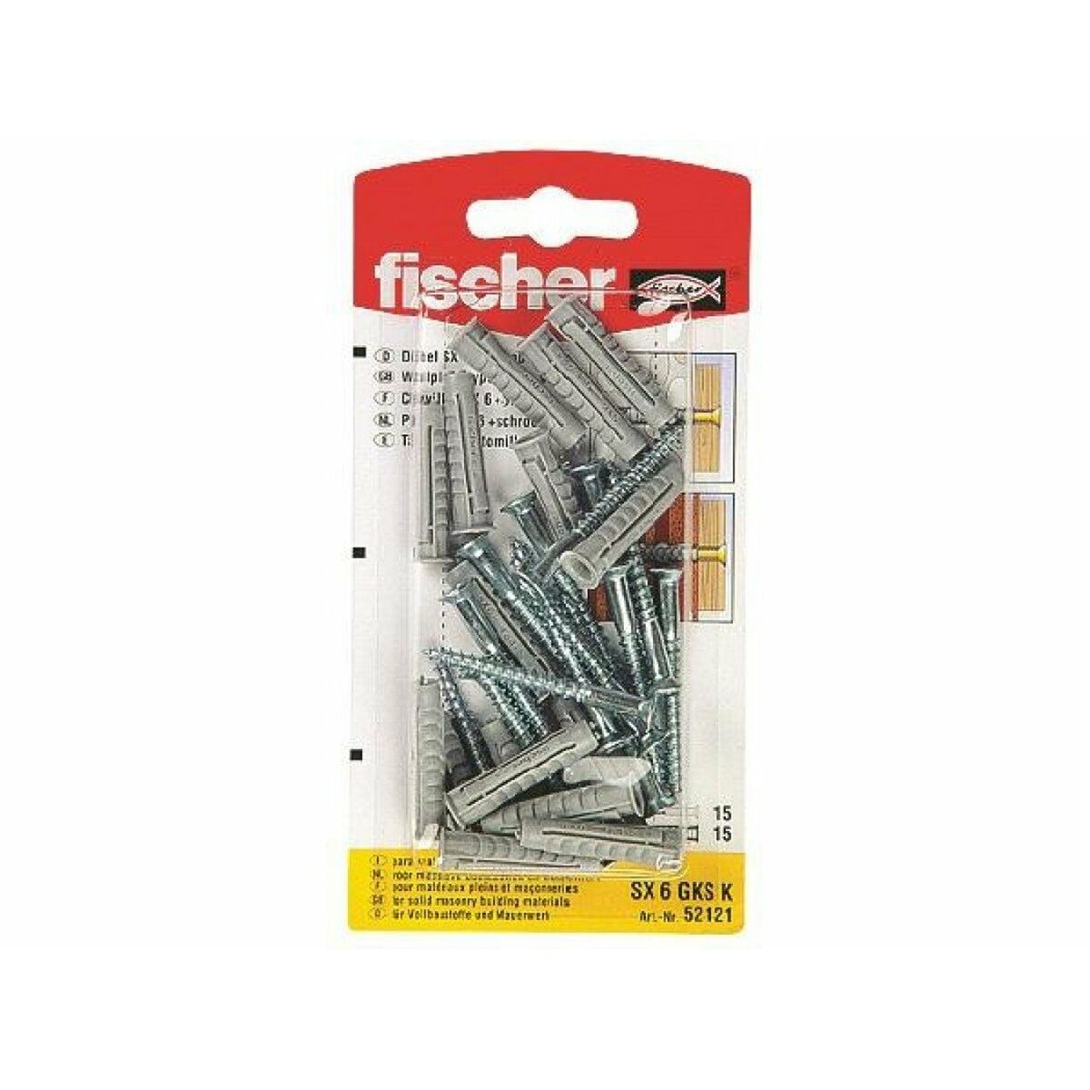 Дюбеля и шурупы Fischer дюбеля и шурупы 15 штук (6 x 30 mm)-3