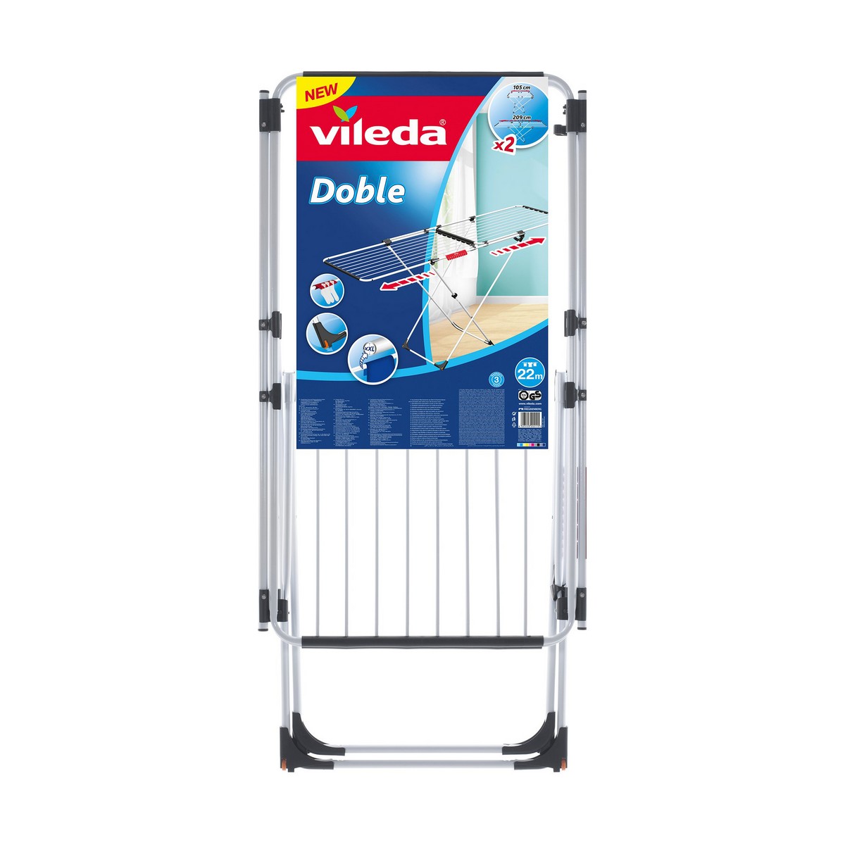 Secador Vileda 209 x 60 x 97 cm Lançamento Duplo-2