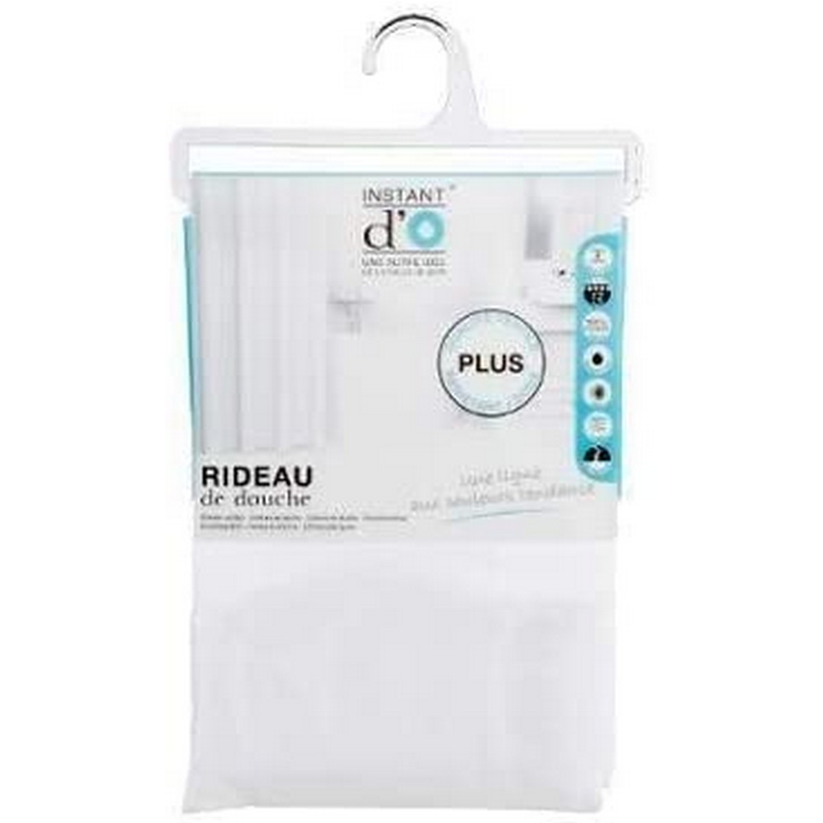 Занавеска для душа 5five полиэстер Белый (180 x 200 cm)-2