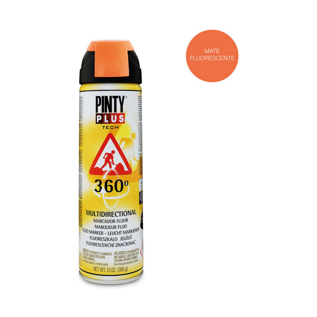 Farba sprayowa Pintyplus Tech T143 360ºOrange 500 ml-2