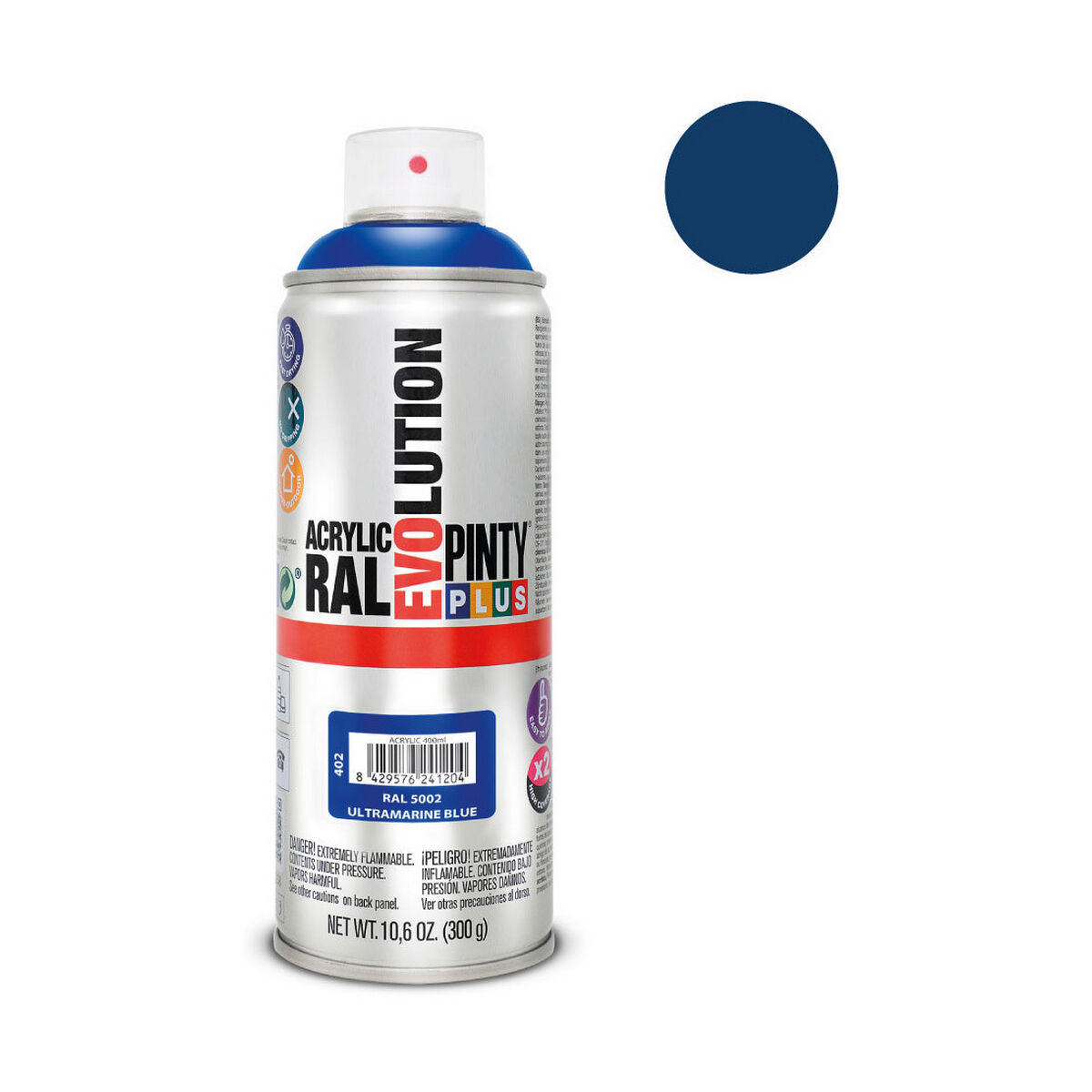 Spray paint Pintyplus Evolution RAL 5002 400 ml Ultramarine Blue-2