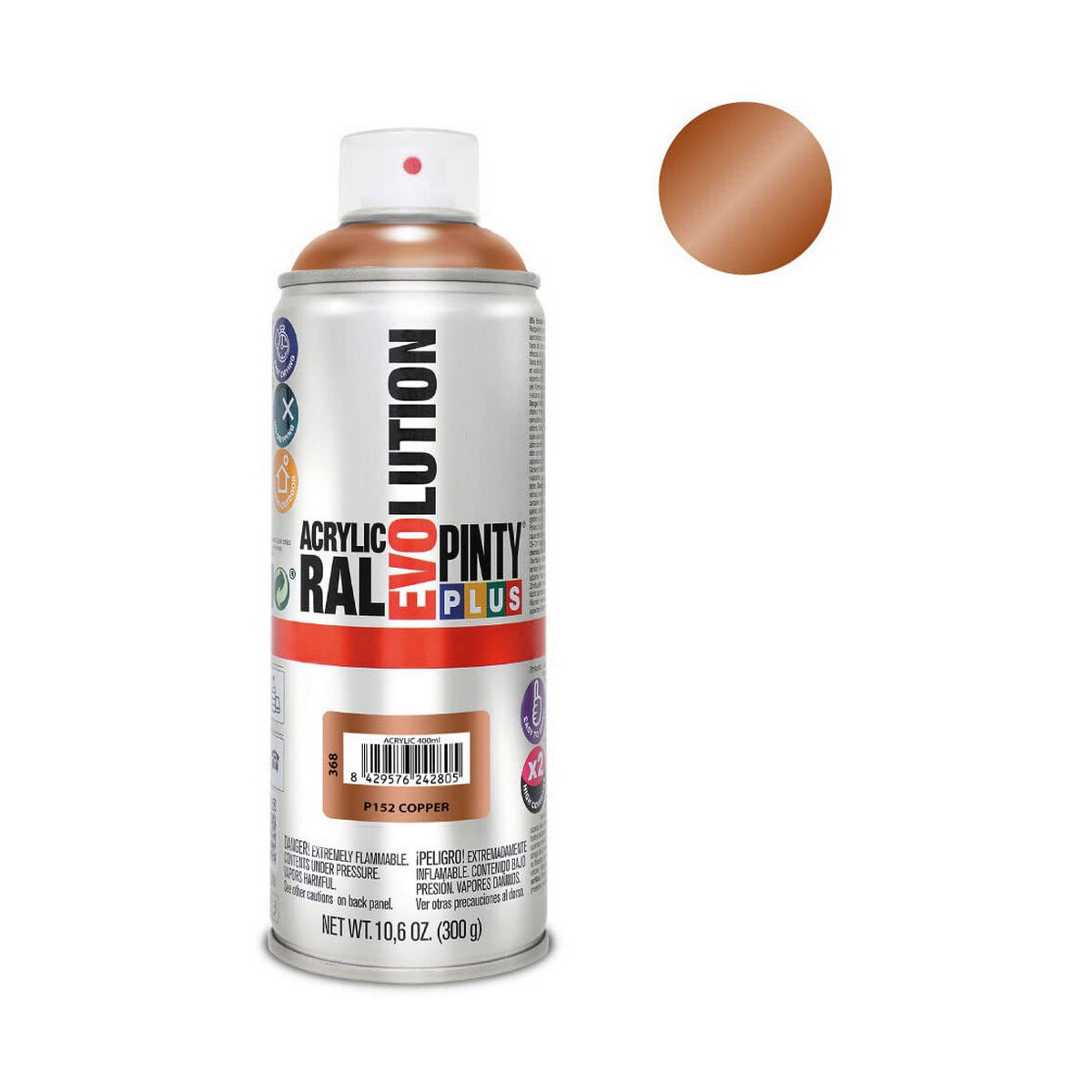 Spray paint Pintyplus Evolution P152 400 ml Copper-2