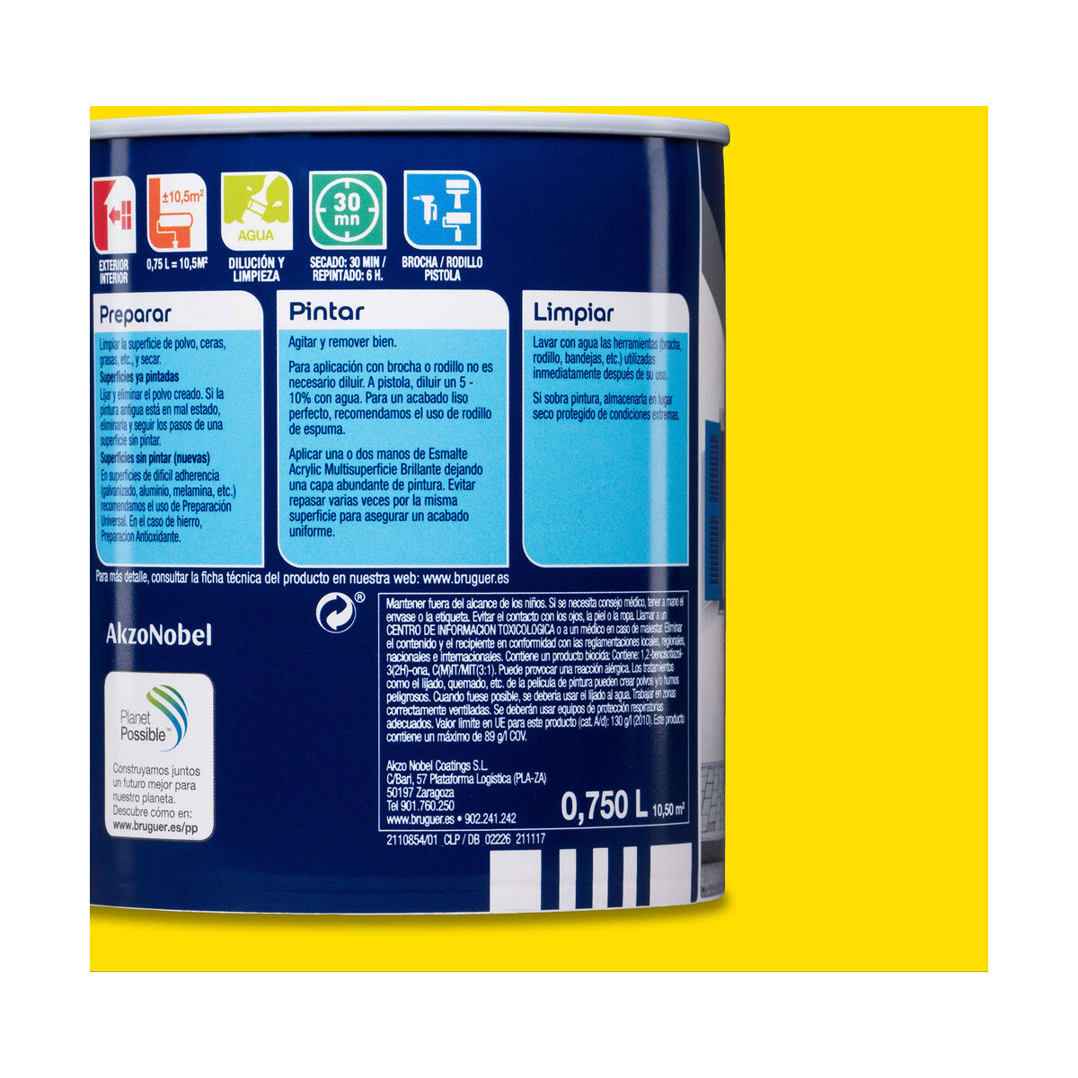 Bruguer Lack 5057541 Gelb 750 ml Emaille zur Veredelung-2