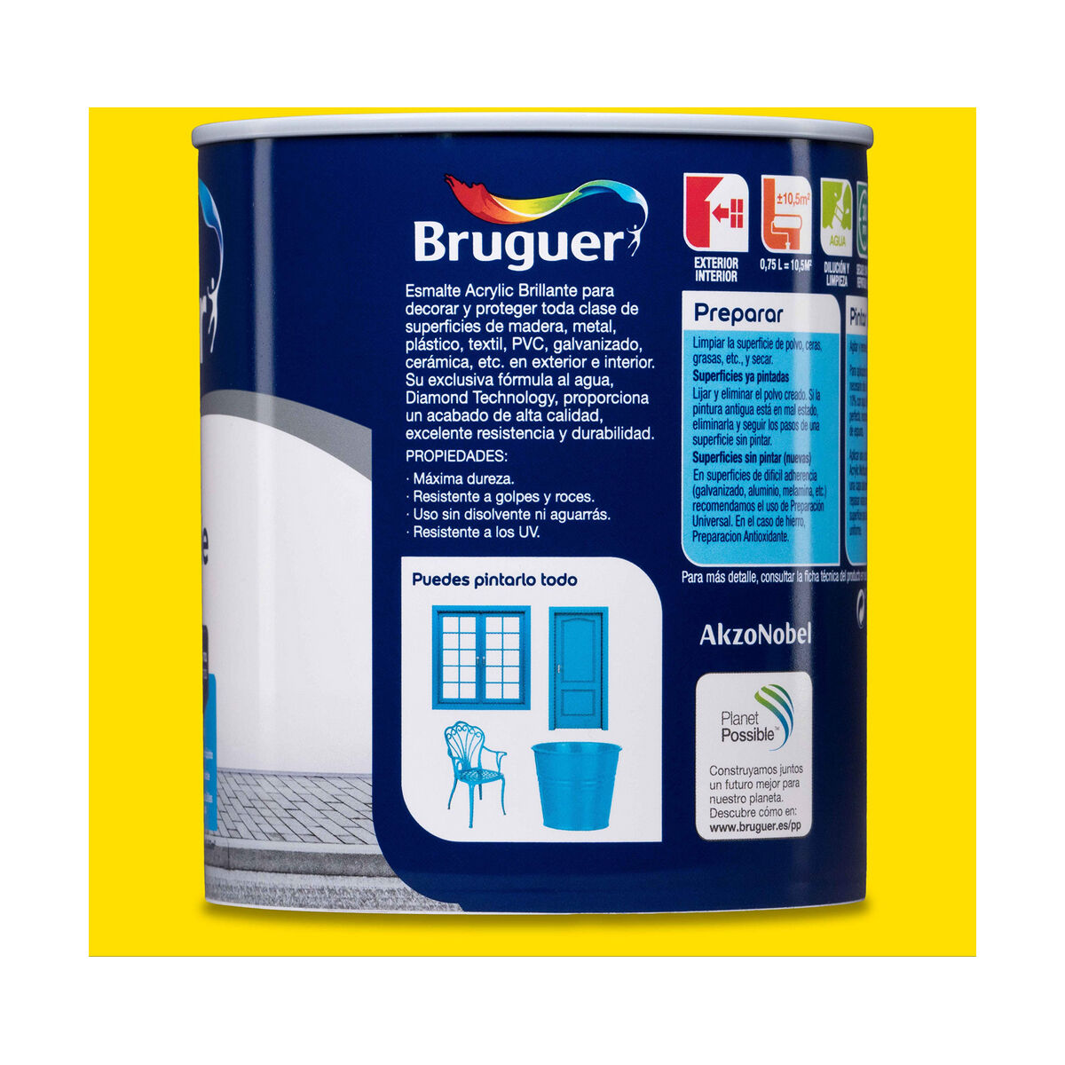 Bruguer Lack 5057541 Gelb 750 ml Emaille zur Veredelung-3