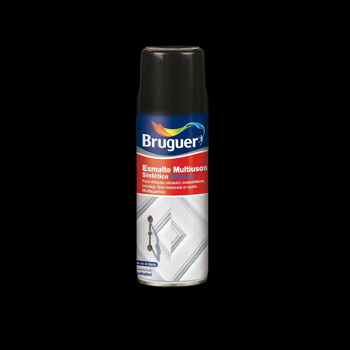 Synthetic enamel Bruguer 5197993 Spray multipurpose Black 400 ml matte-2