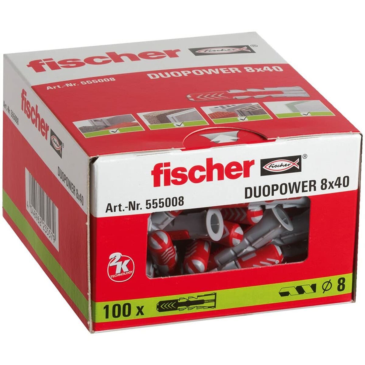 Fischer çivileri 8 x 40 mm 100 adet-2