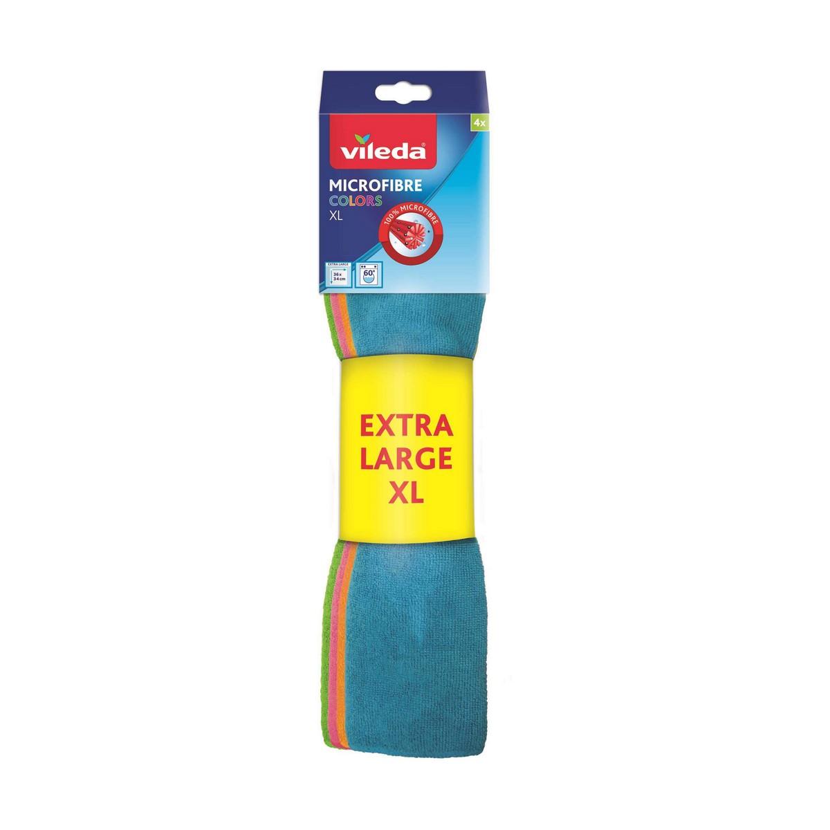 Guardanapo de microfibra Vileda XL Colors 167787 (4 peças)