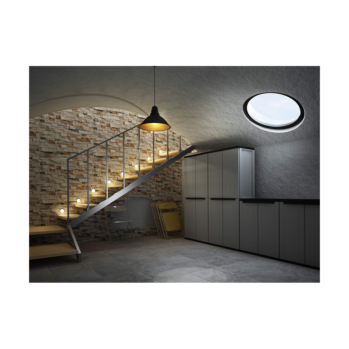 Гардеробная Terry jline268 Чёрный Черный/Серый Смола Пластик 68 x 37,5 x 163,5 cm-3