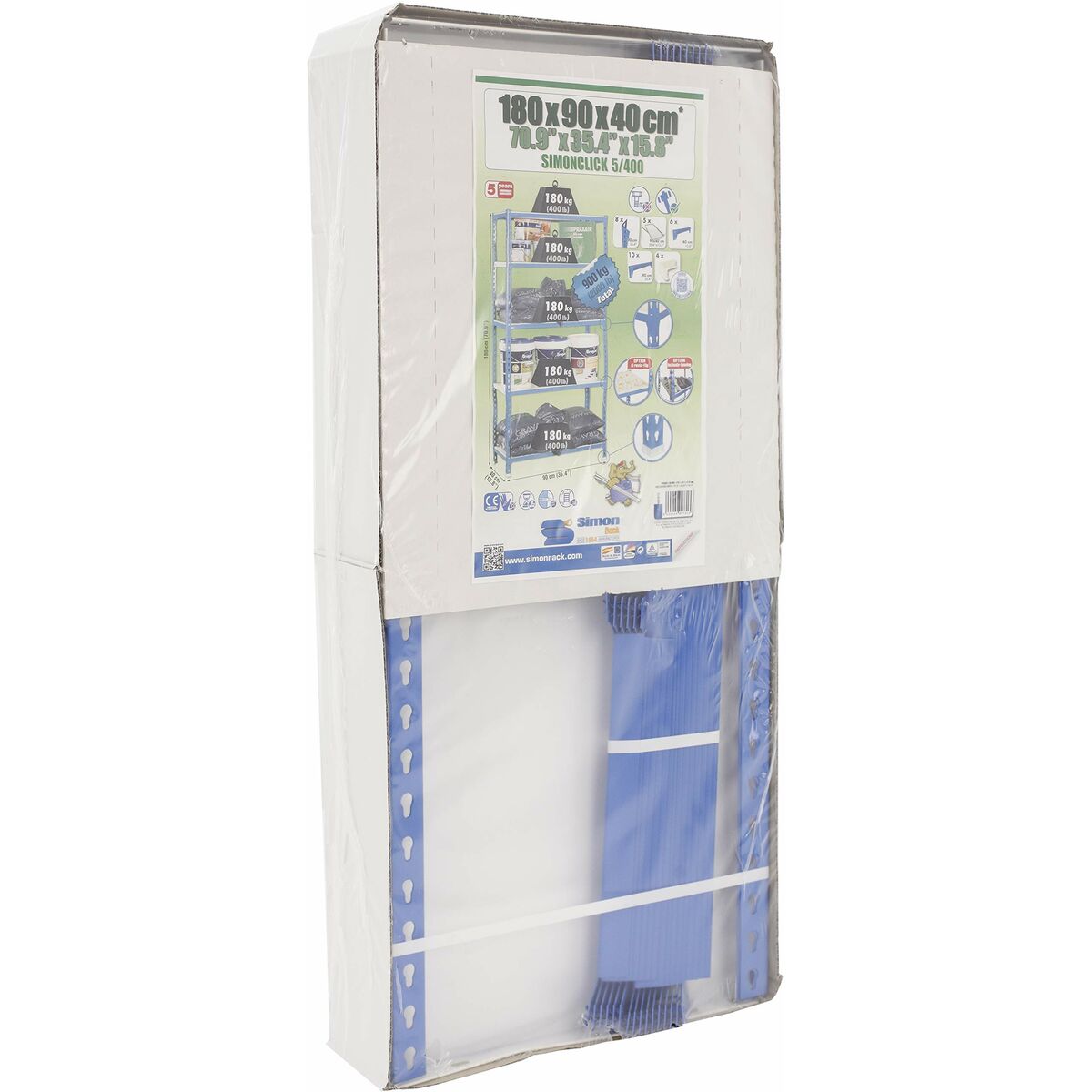 Полка Simon Rack Simonclick 5/400 Металл 180 x 90 x 40 cm 5 Полки-2