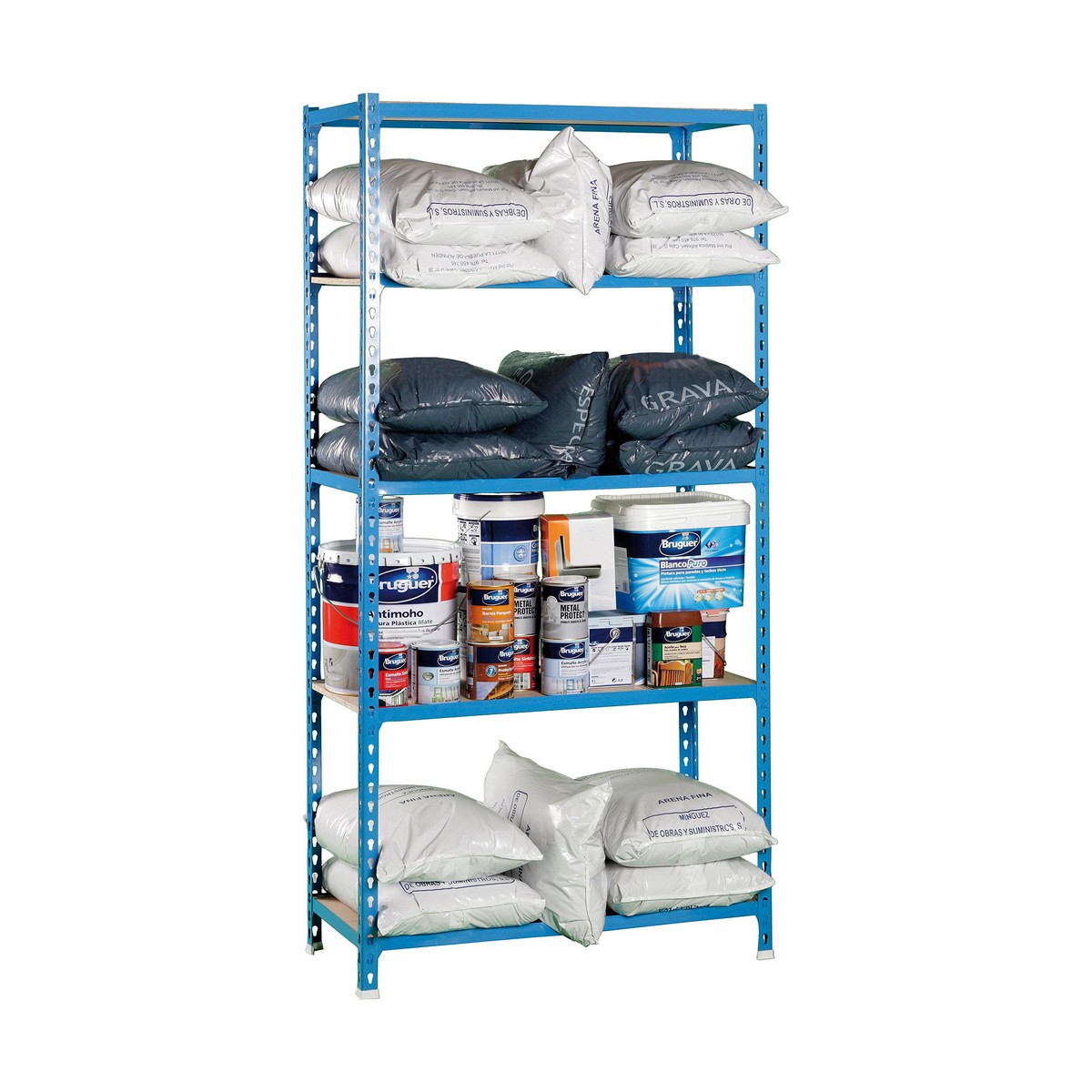 Полка Simon Rack Maderclick Plus 5/500 750 kg Металл 5 Полки ДСП (200 x 100 x 50 cm)-3