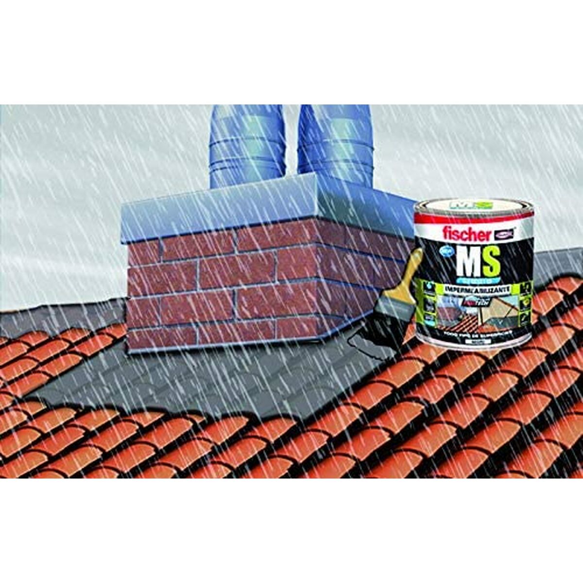 Waterproofing Fischer MS 534615 Grey 1 kg-3