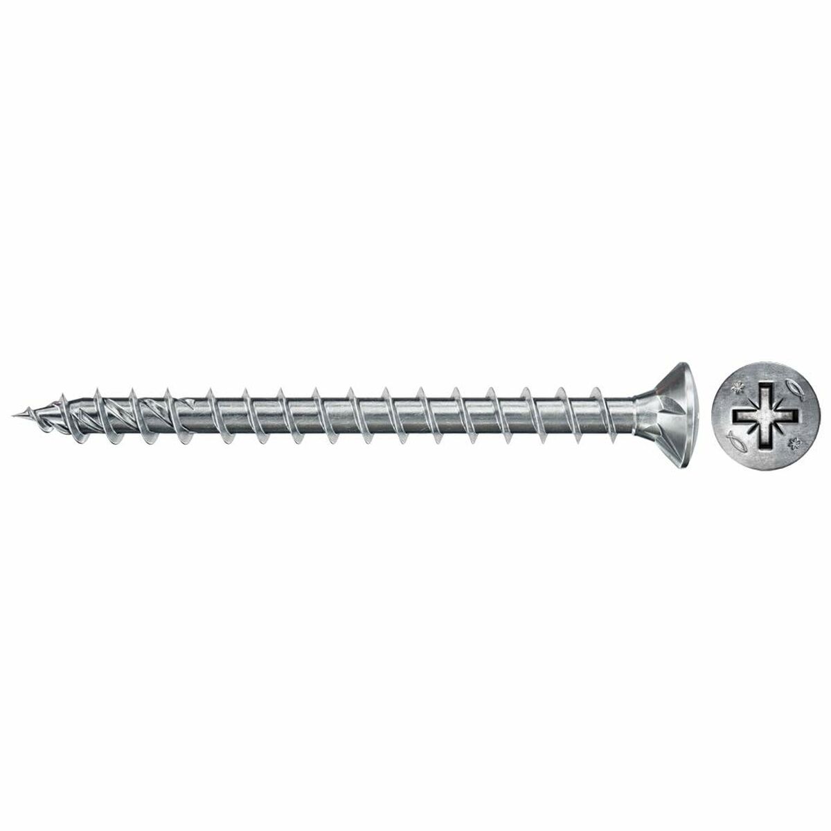 Screw set Fischer 200 pieces 4 x 40 mm Galvanized-5
