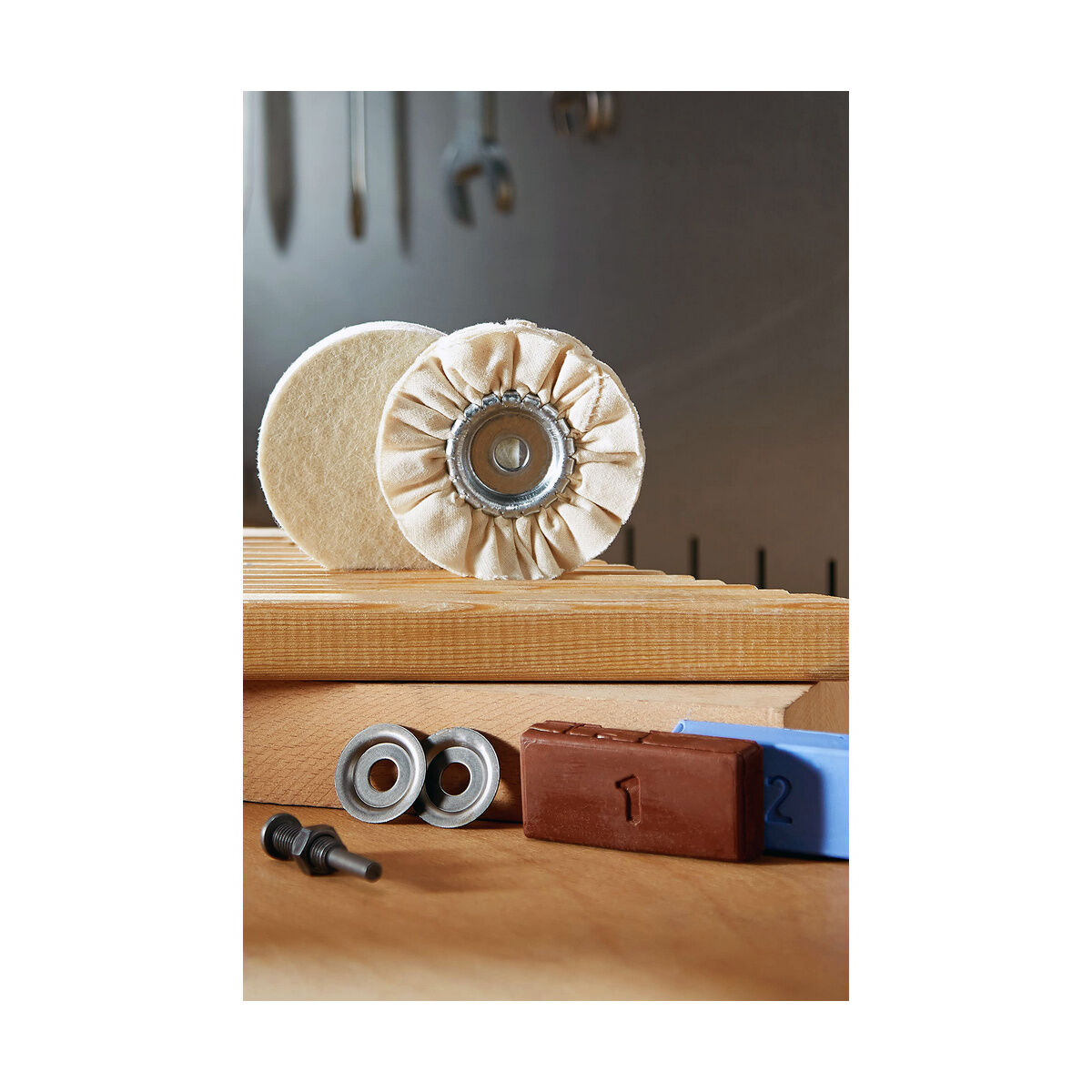 DIY Polishing Kit Wolfcraft 2178000 7 Items-2