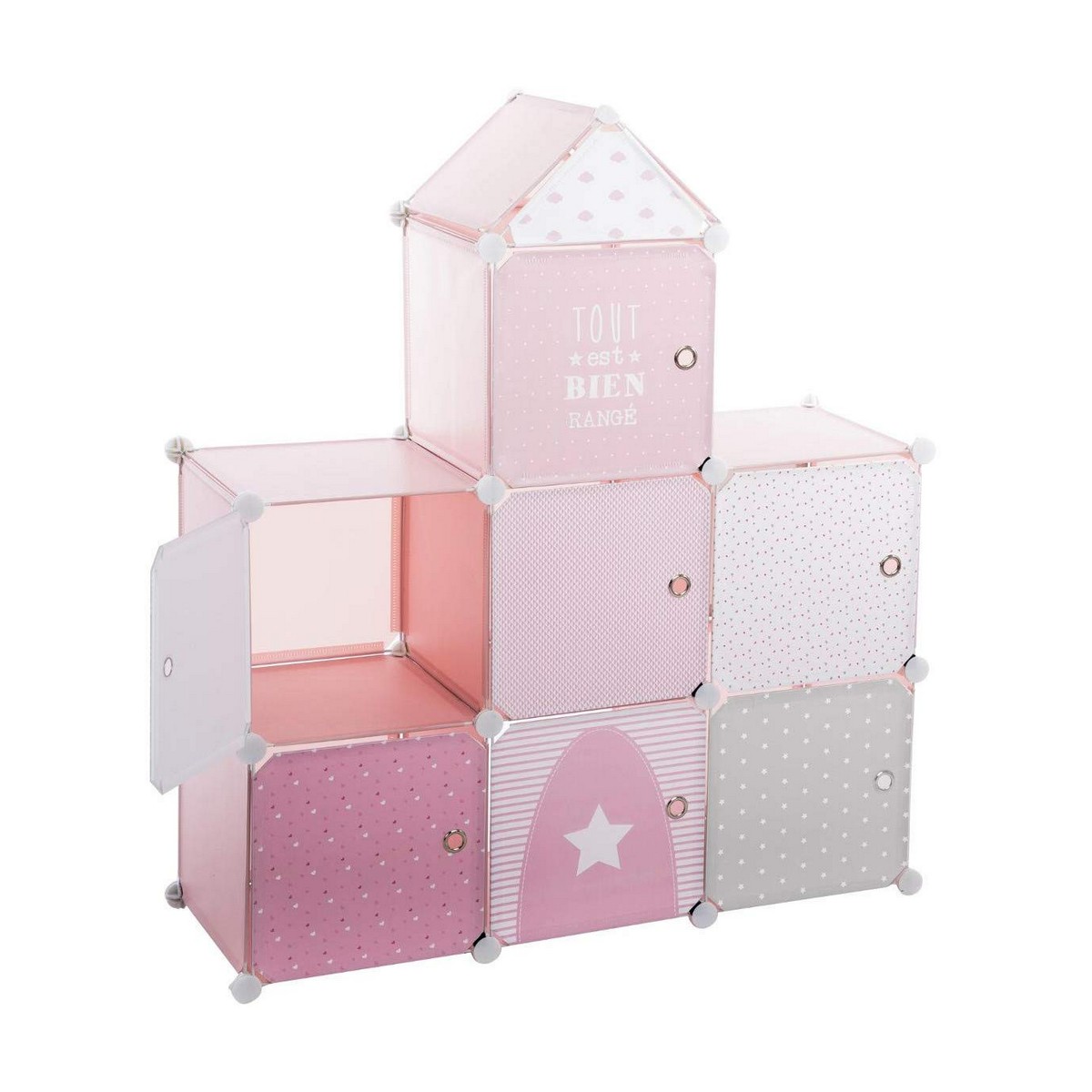 Regimento Atmosphera Pink Castle Polipropileno modular infantil (95,5 x 32 x 109 cm)-2