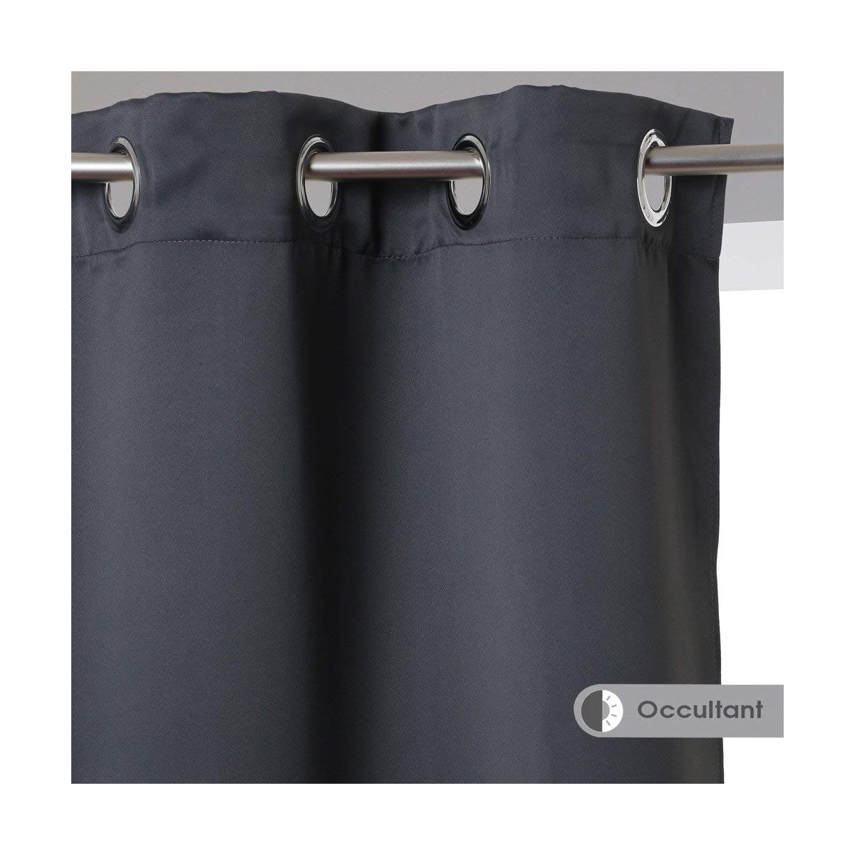 Shades Atmosphera opaque Grey polyester 2 pieces (135 x 240 cm)-4
