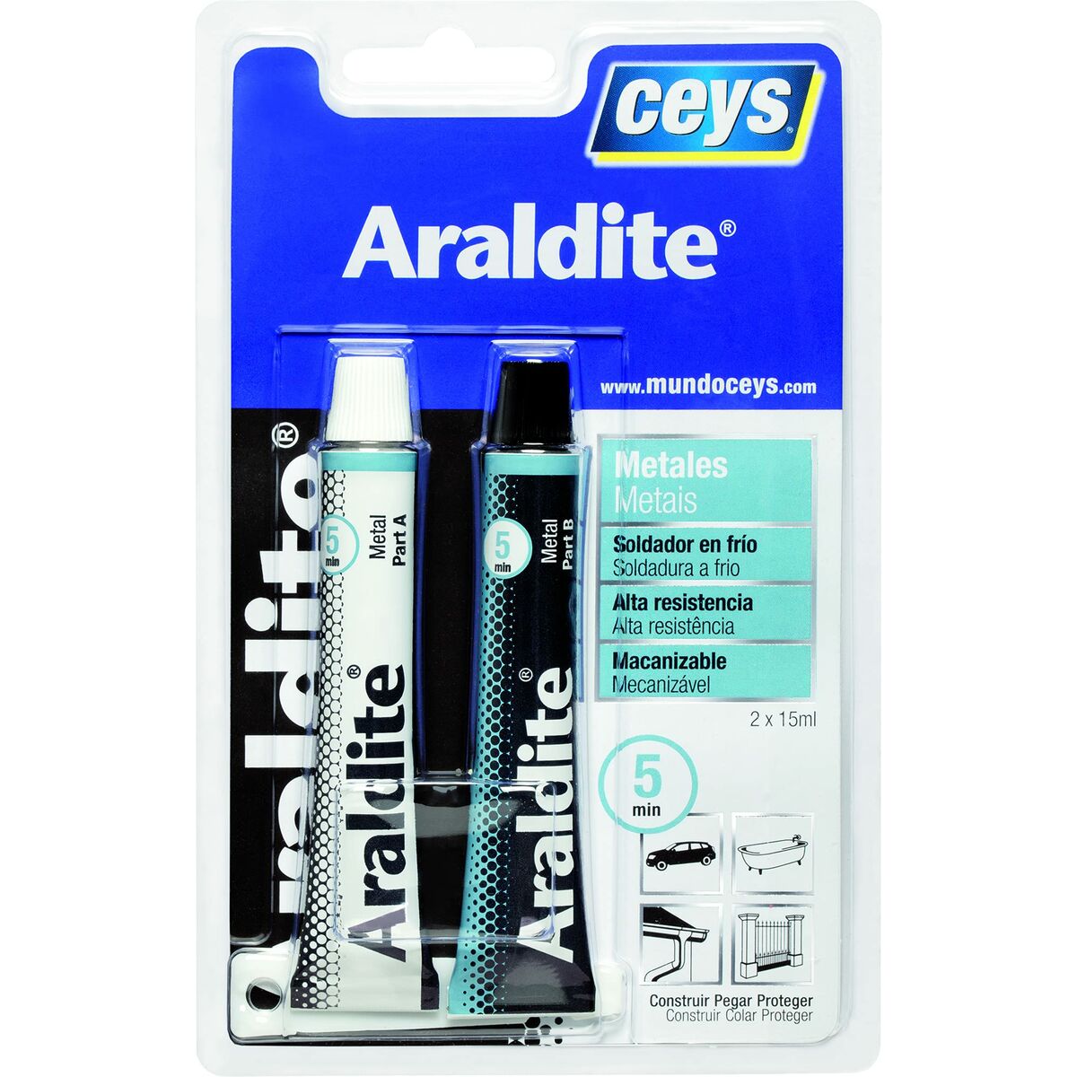 Instant Kleber Ceys Araldite Metall 2 Artikel 1 Artikel